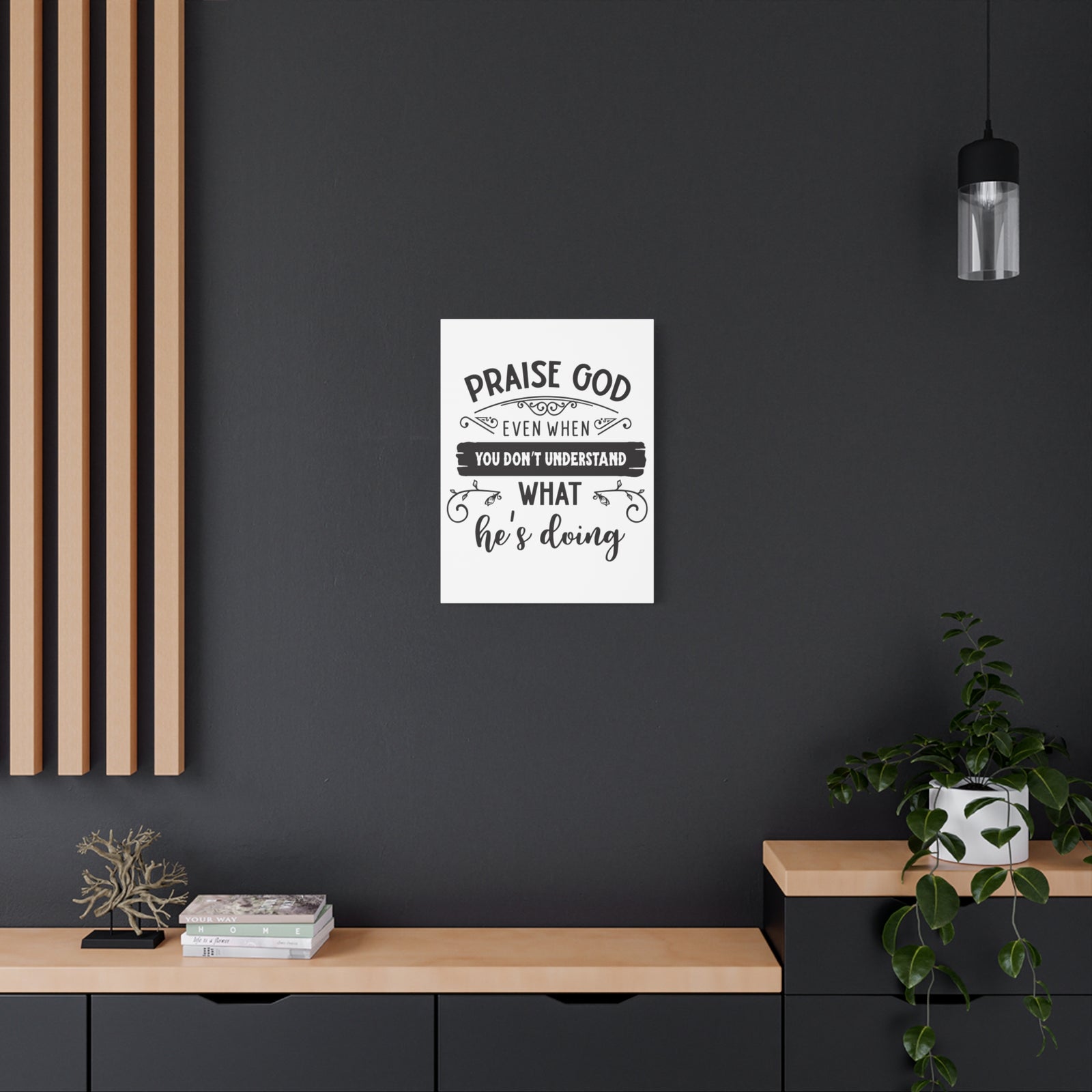 Scripture Canvas Praise God Even Psalm 103:1 Christian Wall Art Print Ready to Hang-Express Your Love Gifts