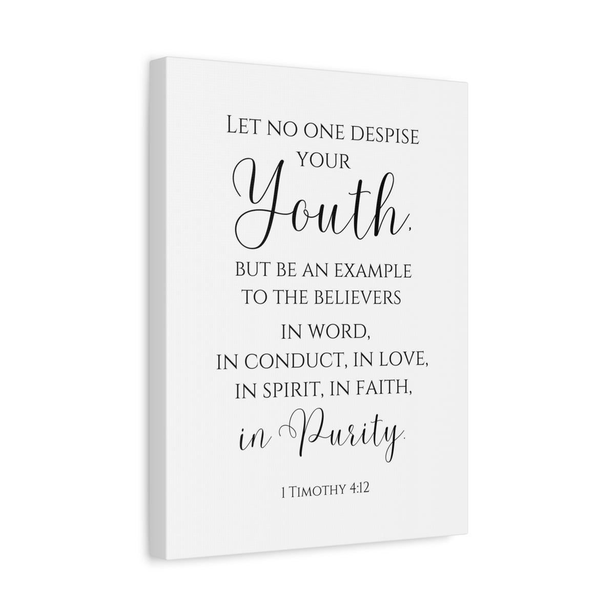 Scripture Walls 1 Timothy 4:12 Be An Example Bible Verse Canvas Christian Wall Art Ready to Hang Unframed-Express Your Love Gifts