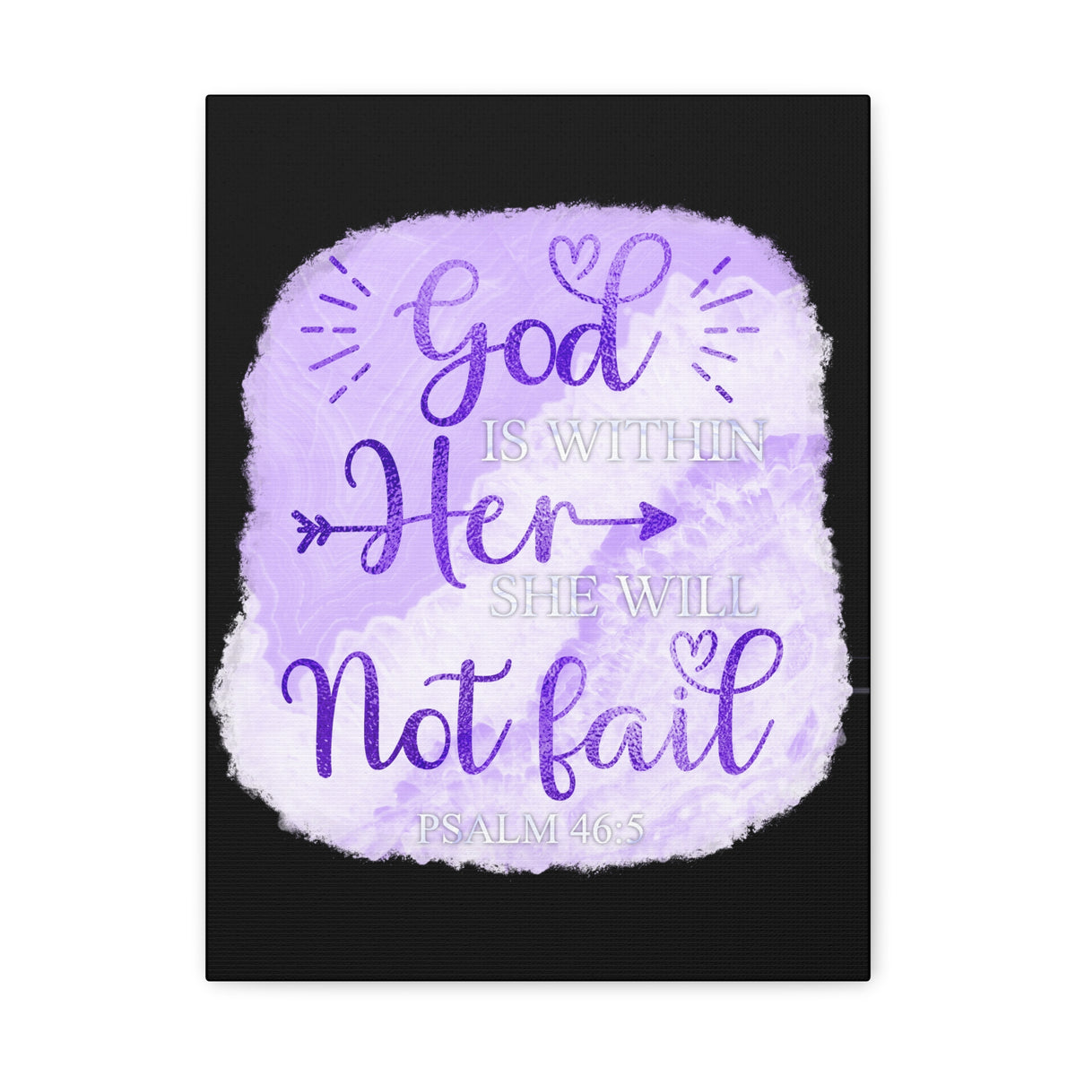 Scripture Walls Psalm 46:5 God is Within Her Bible Verse Canvas Christian Wall Art Ready to Hang Unframed-Express Your Love Gifts