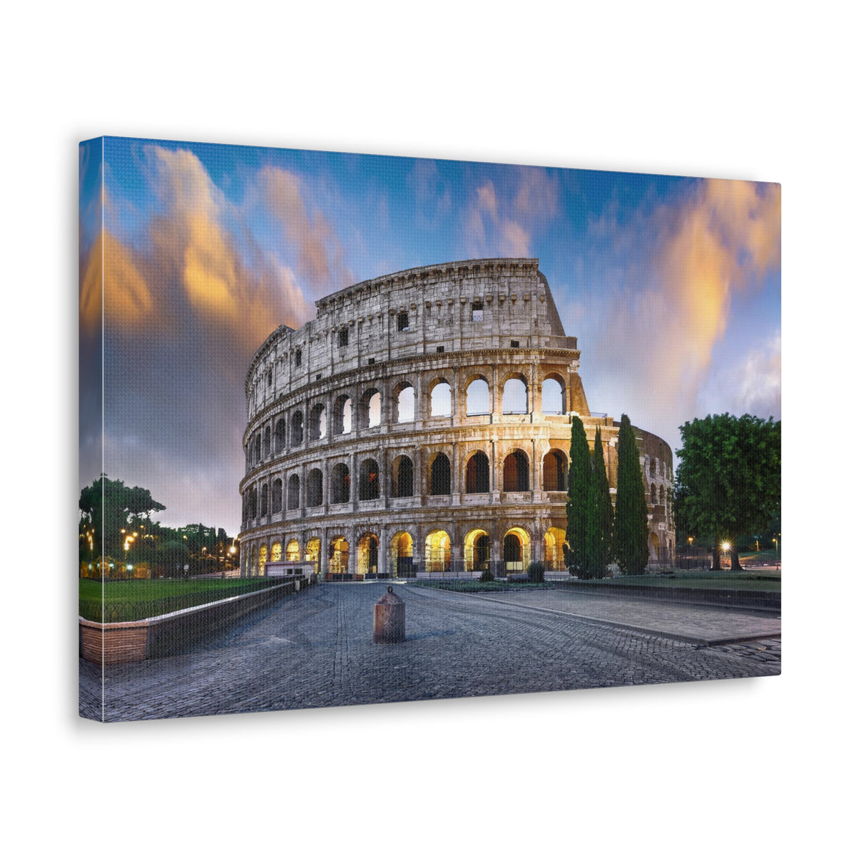 Colosseum in Italy Nature Wilderness Photography Canvas Wall Art for Home Decor Ready-to-Hang-Express Your Love Gifts