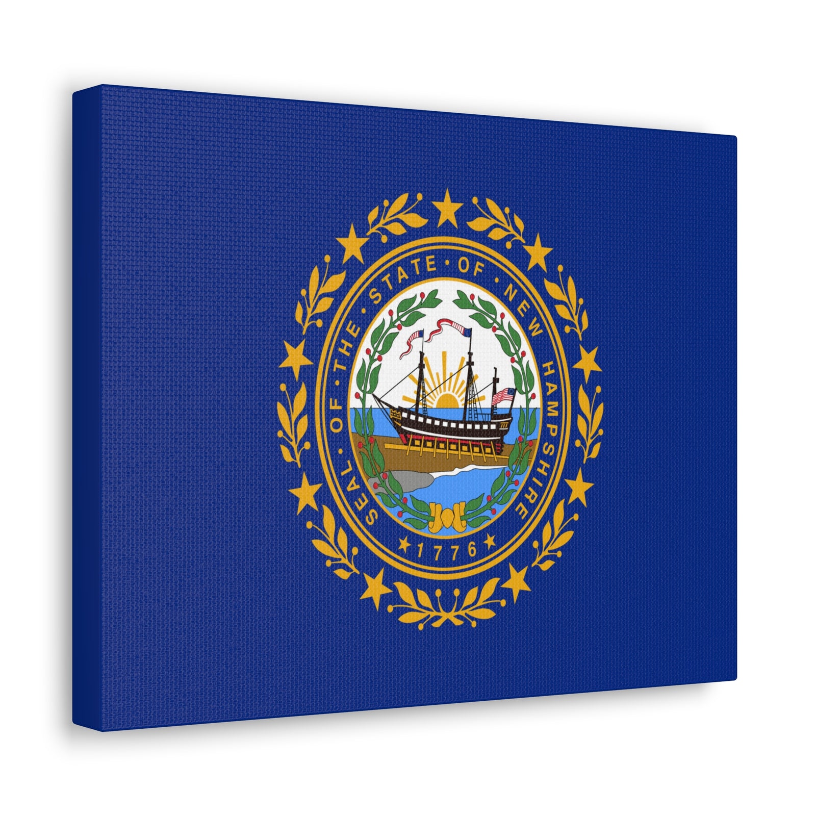New Hampshire Stage Flag Canvas Vibrant Wall Art Unframed Home Decor-Express Your Love Gifts