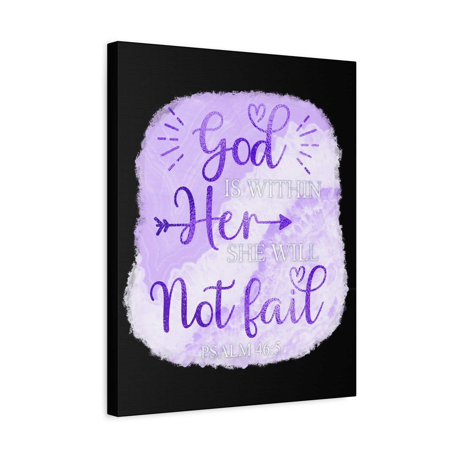 Scripture Walls Psalm 46:5 God is Within Her Bible Verse Canvas Christian Wall Art Ready to Hang Unframed-Express Your Love Gifts