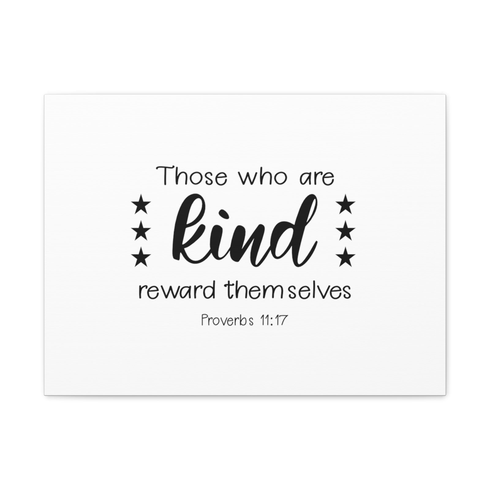 Scripture Walls Proverbs 11:17 Kind Bible Verse Canvas Christian Wall Art Ready to Hang Unframed-Express Your Love Gifts