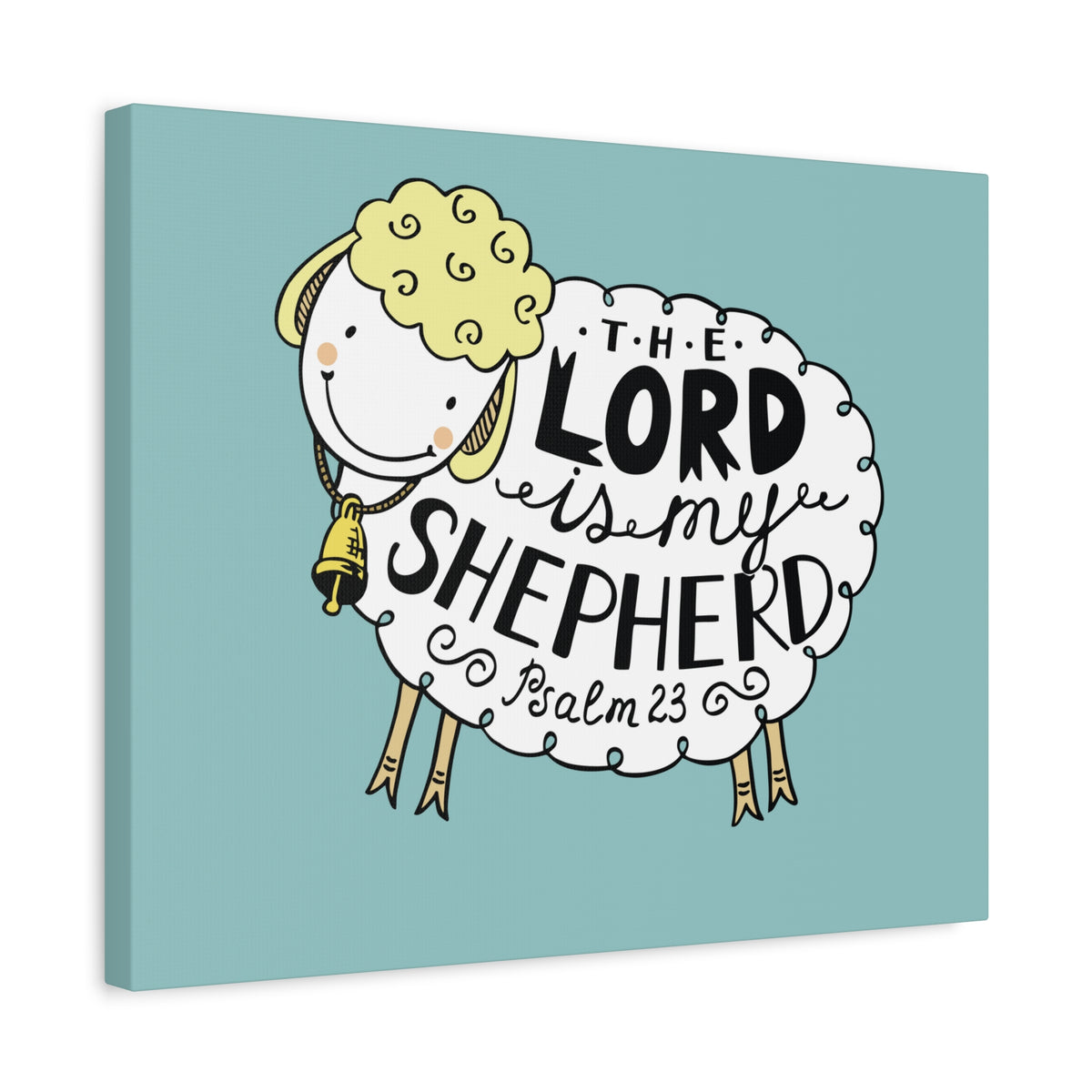 Scripture Canvas The Lord Is My Shepherd Psalm 23 Christian Wall Art Bible Verse Print Ready To Hang-Express Your Love Gifts