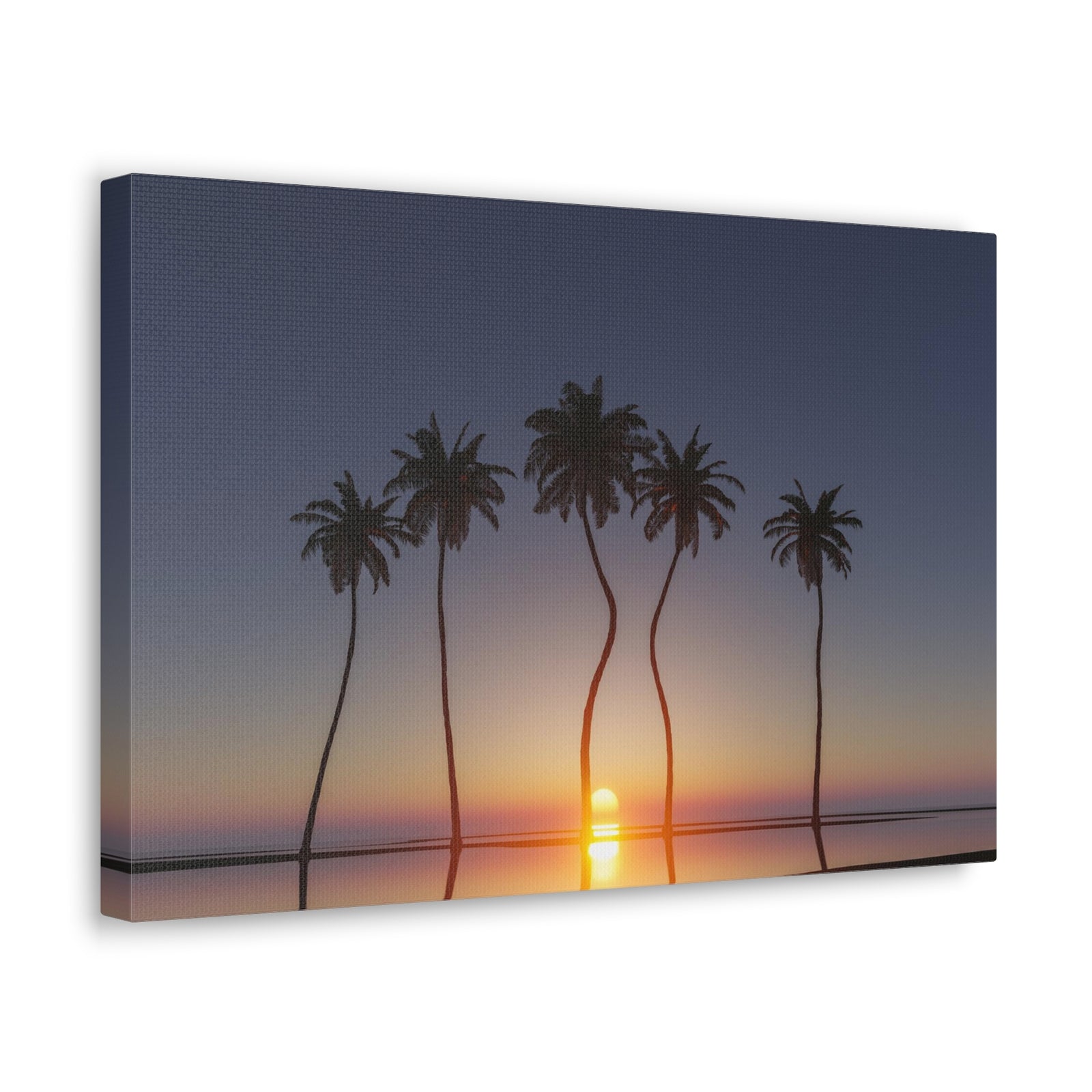 Palm Trees Tropical Sunset Ocean Canvas Wall Art for Home Decor Ready-to-Hang-Express Your Love Gifts