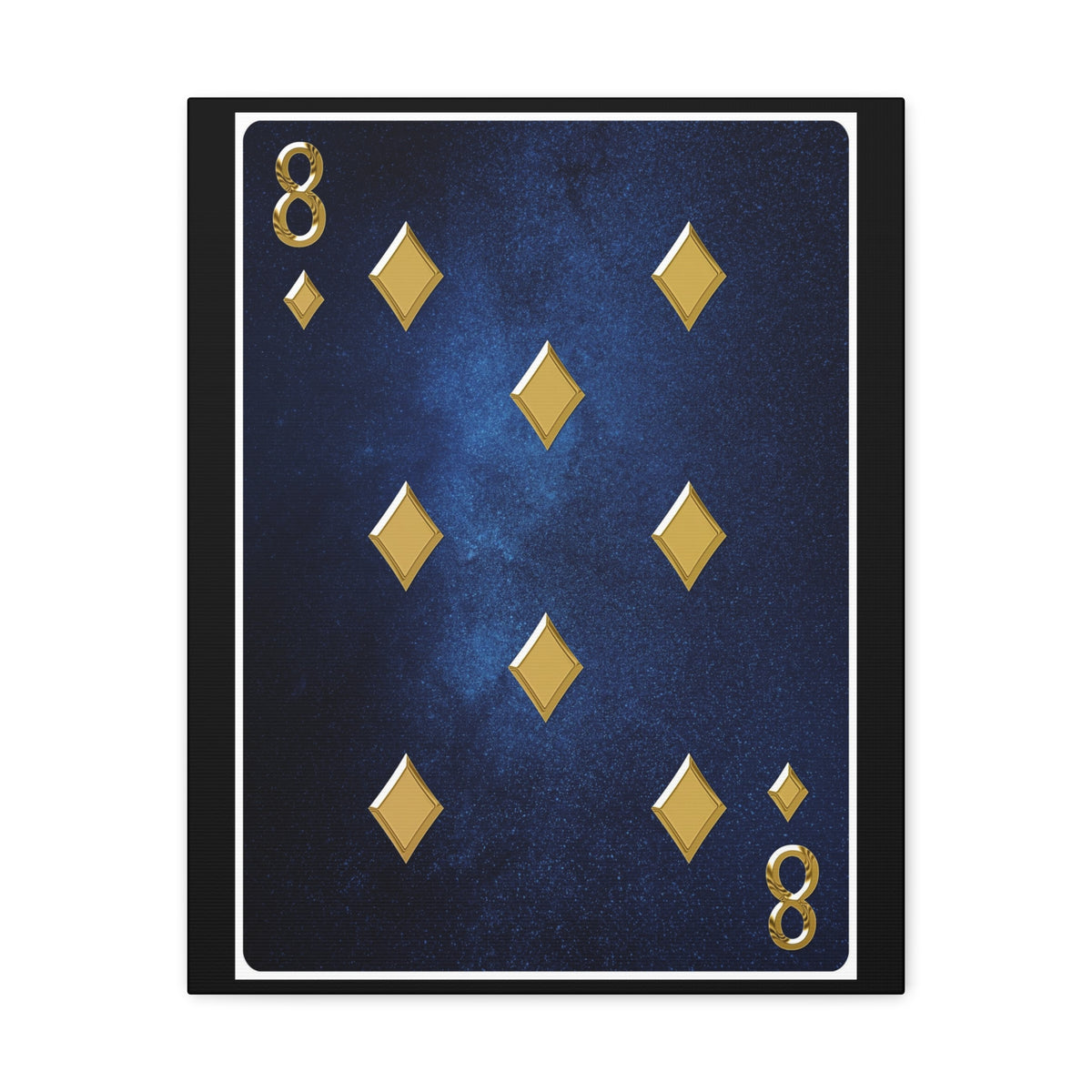 Eight Of Diamonds Space Background Playing Card Canvas Wall Art for Home Decor Ready-to-Hang-Express Your Love Gifts