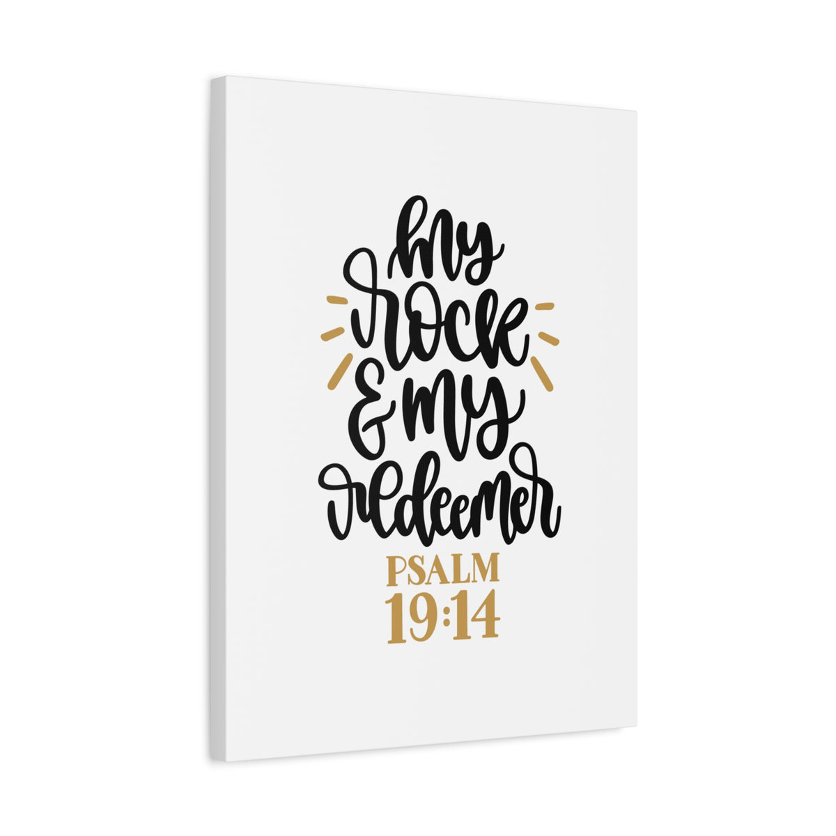 Scripture Canvas Redeemed Psalm 19:14 Christian Wall Art Bible Verse Print Ready to Hang-Express Your Love Gifts