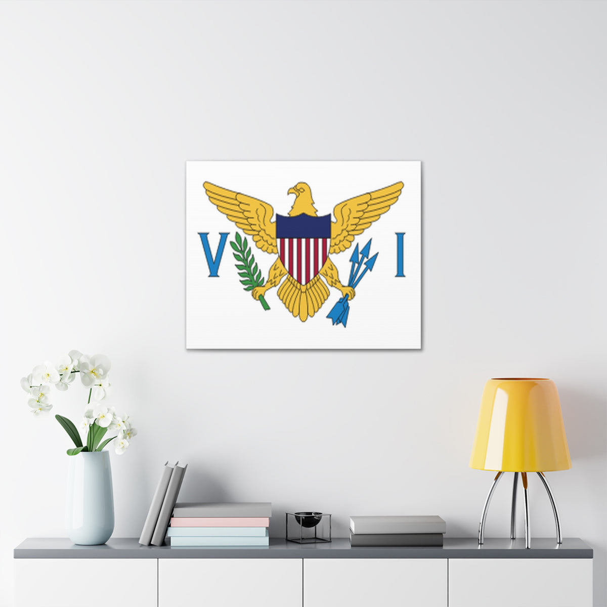 United States Virgin Islands Country Flag Canvas Vibrant Wall Art Unframed Home Decor-Express Your Love Gifts