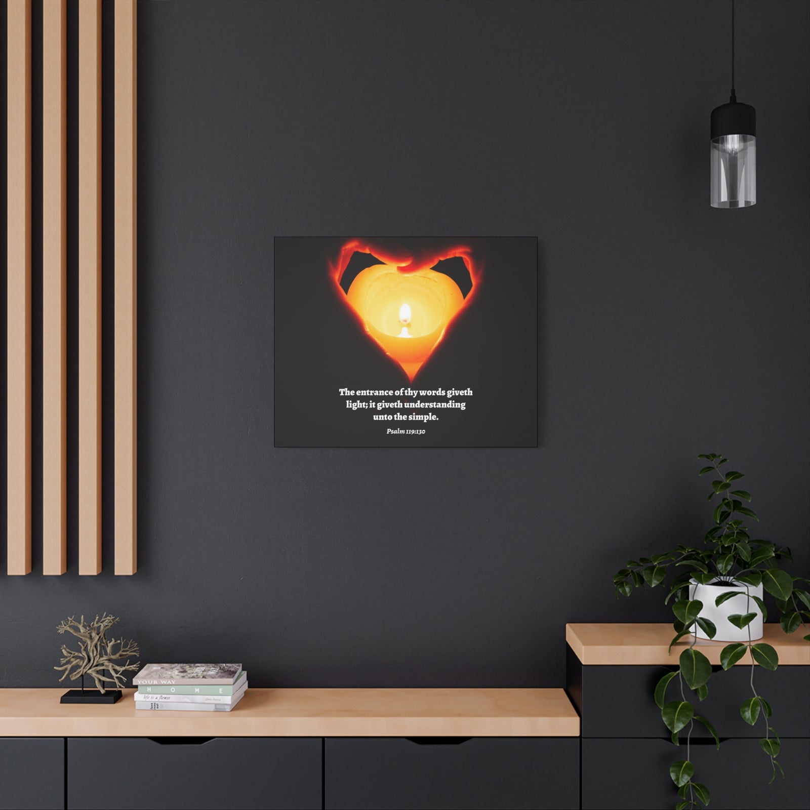 Scripture Walls Giveth Light Psalm 119:130 Bible Verse Canvas Christian Wall Art Ready to Hang-Express Your Love Gifts