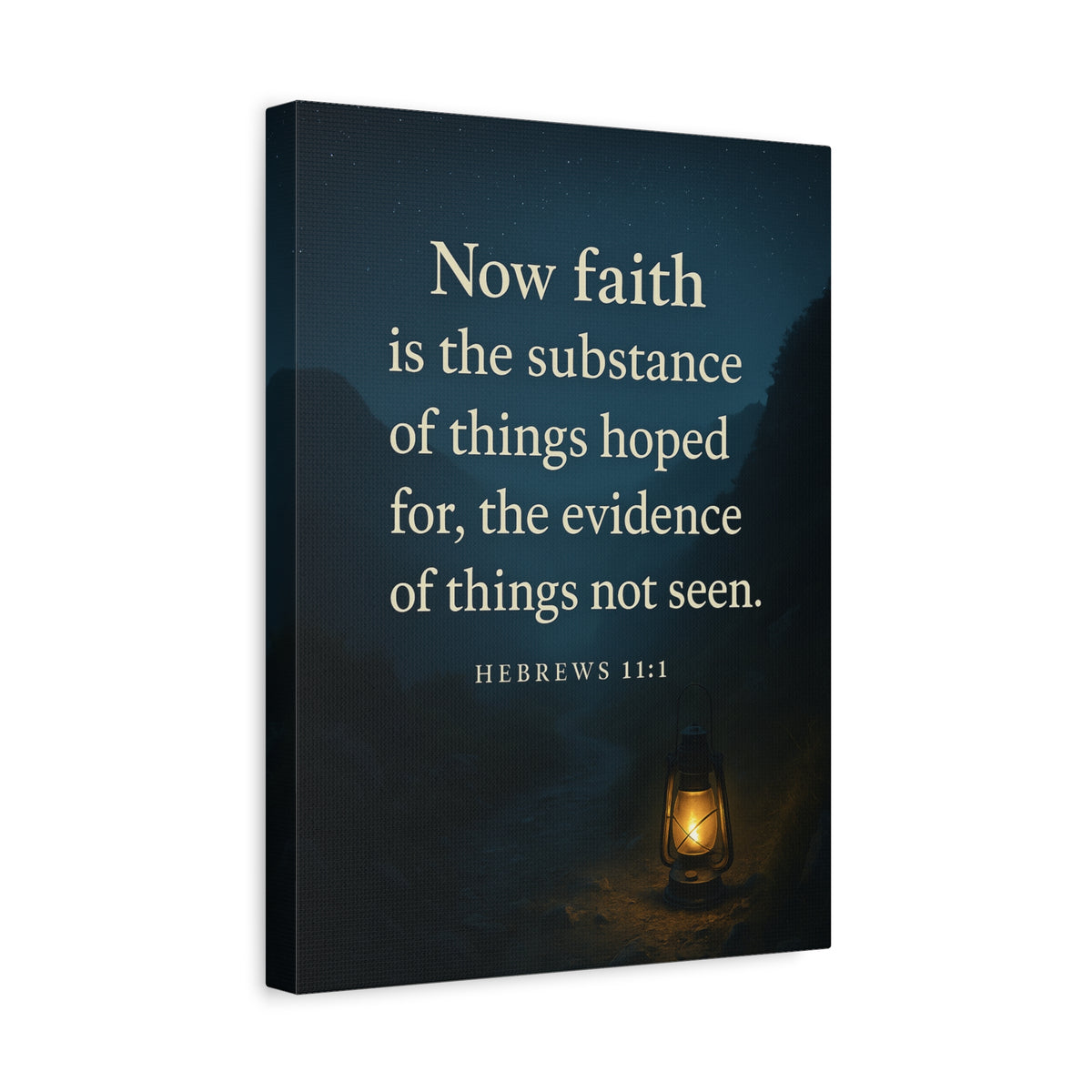 Bible Verse Canvas Hebrews 11:1 Christian Home Décor Wall Art Scripture Ready to Hang Faith Print-Express Your Love Gifts