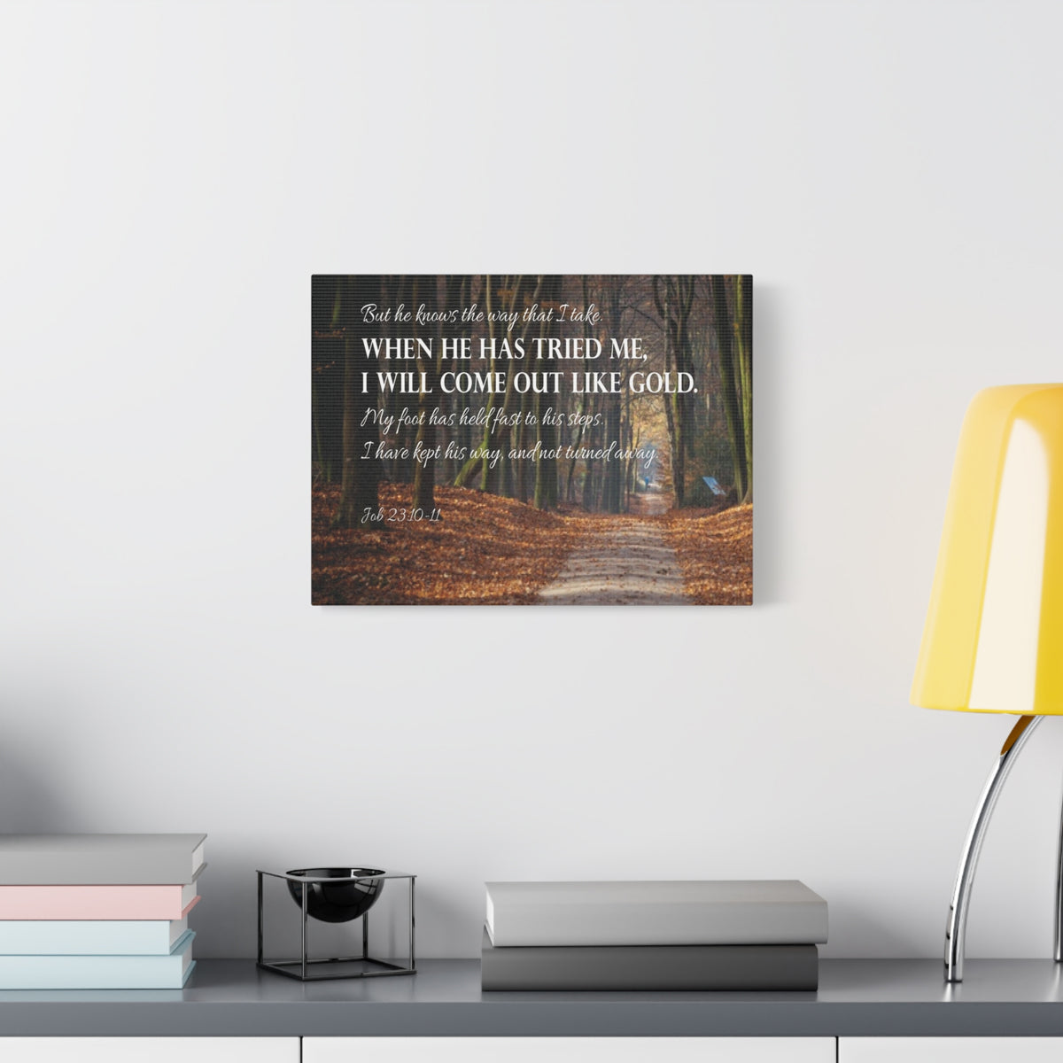 Bible Verse Canvas Come Out Like Gold Job 23:10-11 Scripture Wall Art Christian Home Decor-Express Your Love Gifts