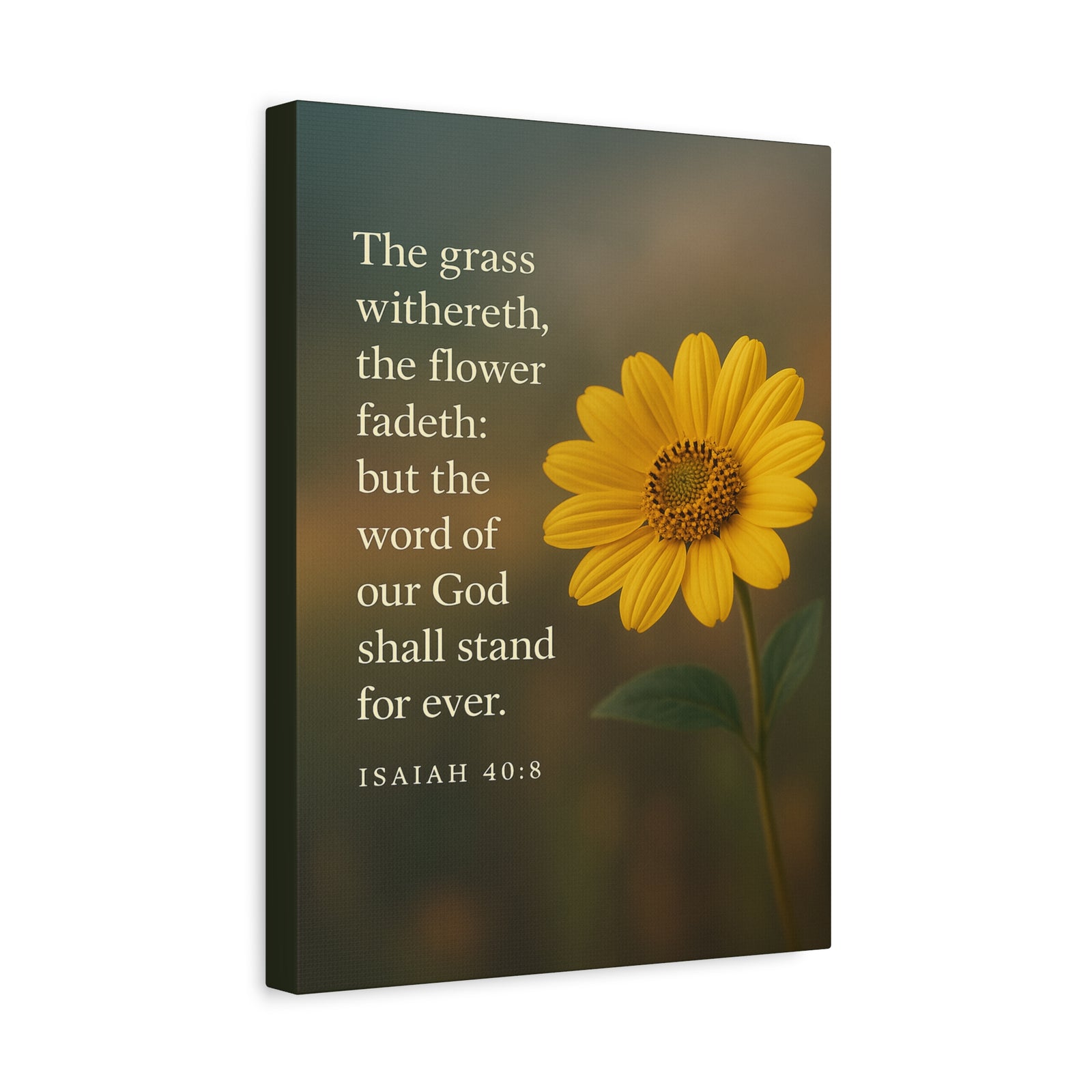 Bible Verse Canvas Isaiah 40:8 Christian Home Décor Wall Art Scripture Ready to Hang Faith Print-Express Your Love Gifts
