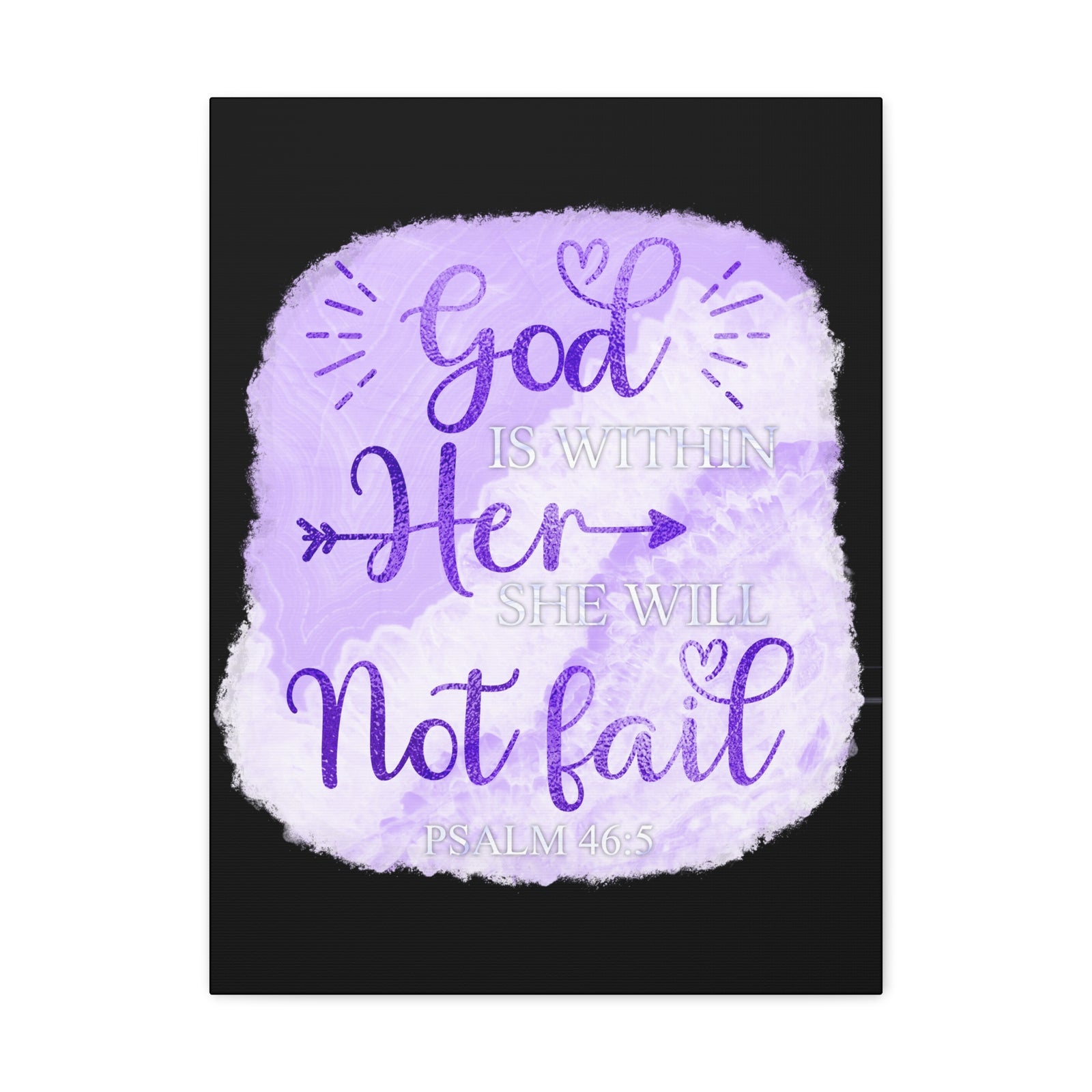 Scripture Walls Psalm 46:5 God is Within Her Bible Verse Canvas Christian Wall Art Ready to Hang Unframed-Express Your Love Gifts