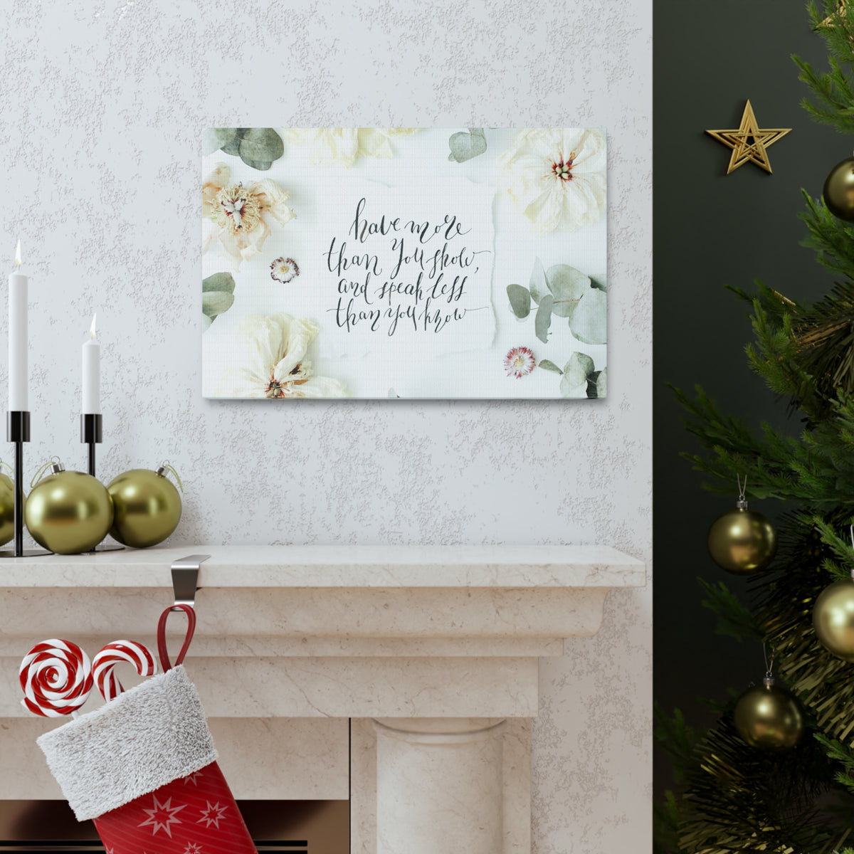 Inspirational Quote Canvas Have More Than You Show Motivational Print Ready to Hang Artwork-Express Your Love Gifts