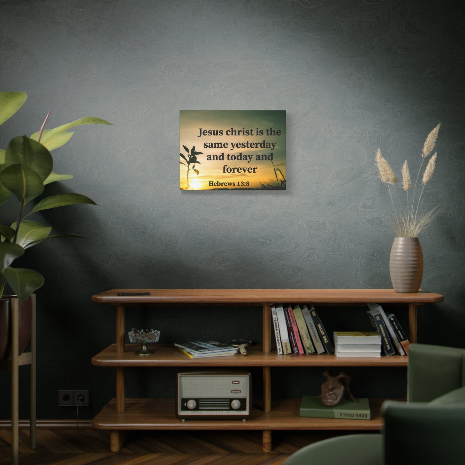 Scripture Walls Today And Forever Hebrews 13:8 Bible Verse Canvas Christian Wall Art Ready to Hang