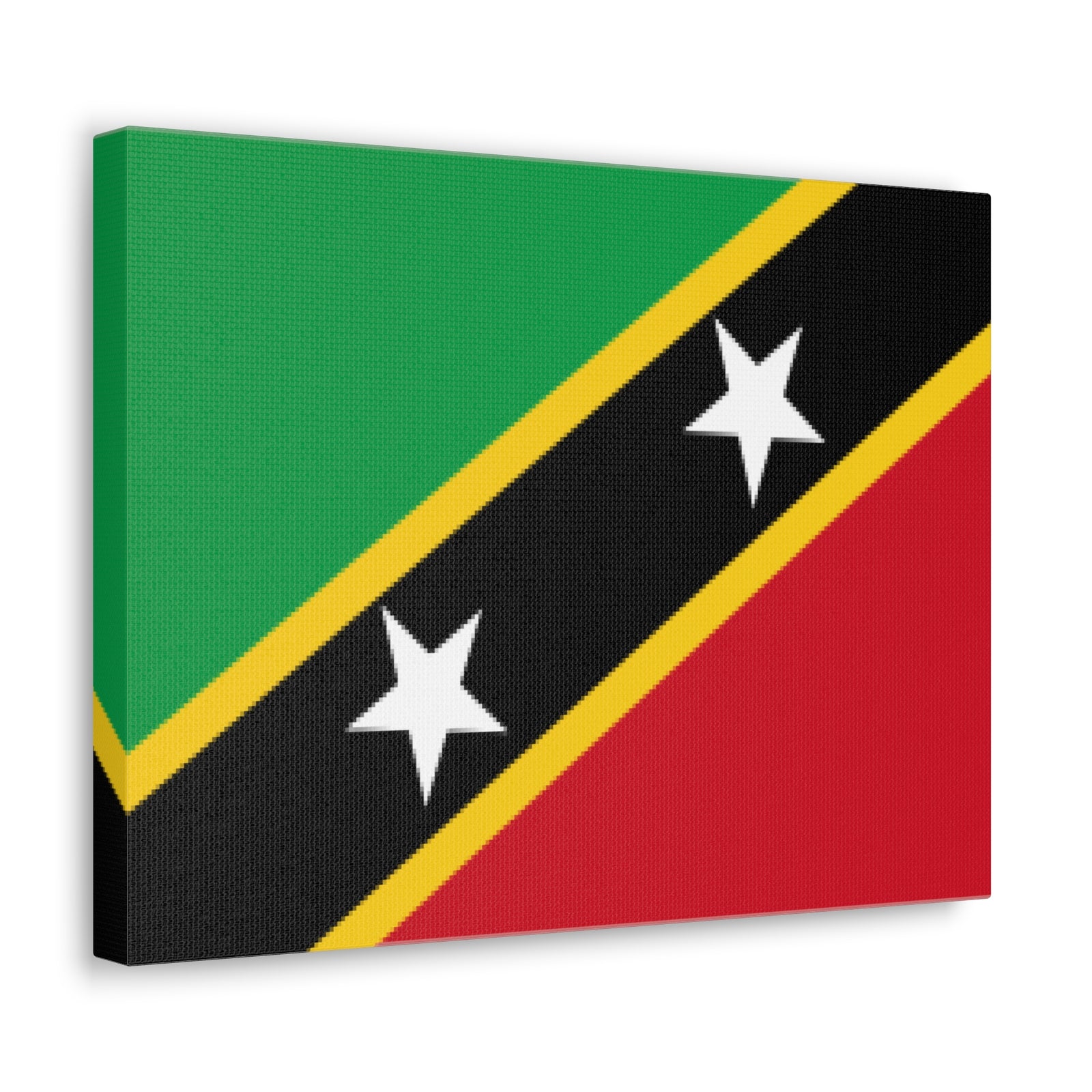 Saint Kitts and Nevis Country Flag Canvas Vibrant Wall Art Unframed Home Decor-Express Your Love Gifts