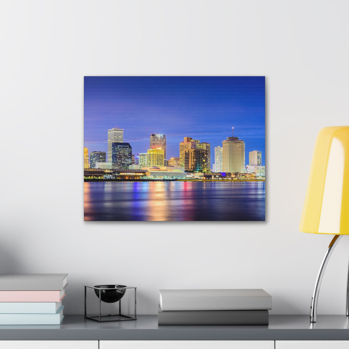 New Orleans Night Skyline Canvas Artwork High-Quality Breathtaking Stunning Cityscape for Home Decor Ready to Hang-Express Your Love Gifts