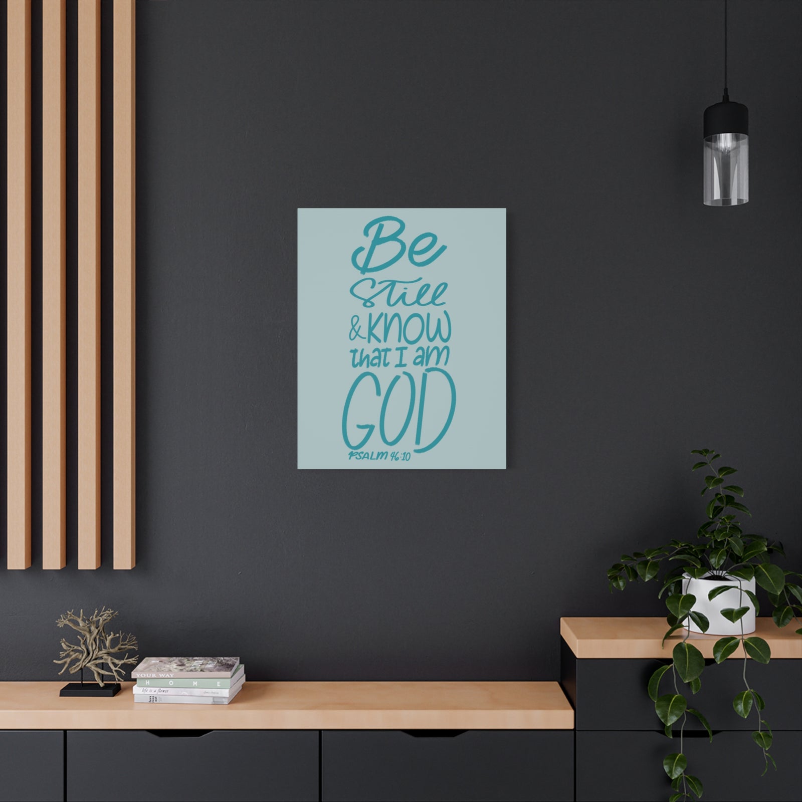 Scripture Walls Know That I Am God Psalm 46:10 Bible Verse Canvas Christian Wall Art Ready to Hang-Express Your Love Gifts