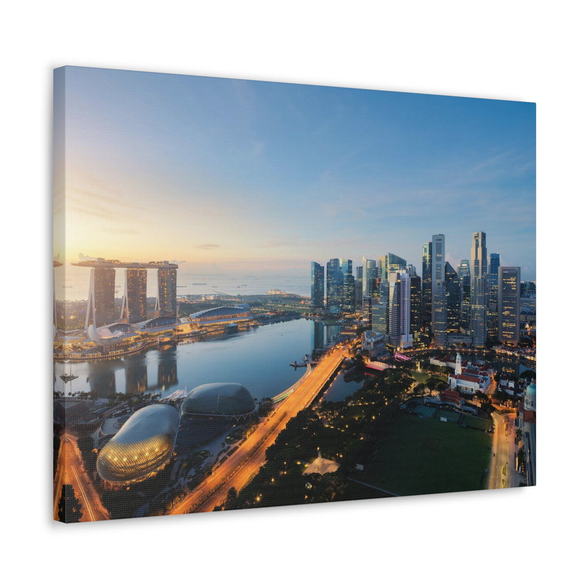 Singapore Daylight Skyline Canvas Artwork High-Quality Breathtaking Stunning Cityscape for Home Decor Ready to Hang-Express Your Love Gifts