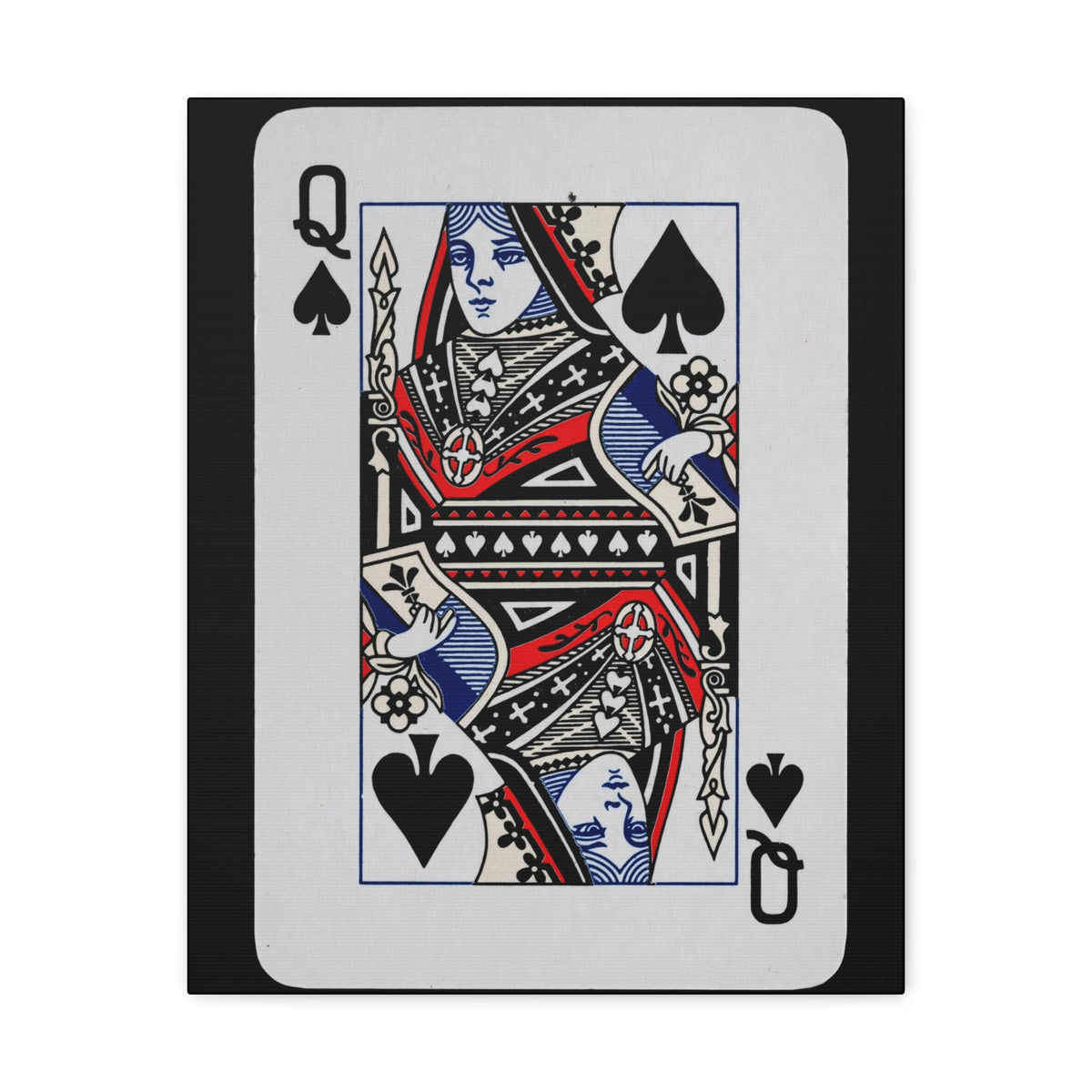 Queen of Spades Playing Card Canvas Wall Art for Home Decor Ready-to-Hang-Express Your Love Gifts