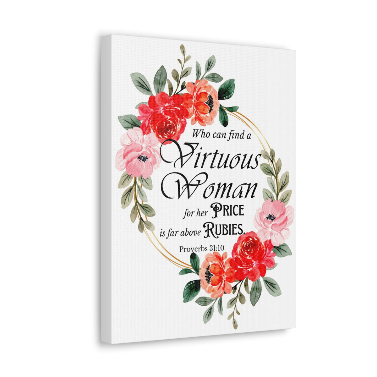 Scripture Walls Proverbs 31:10 A Virtuous Woman Bible Verse Canvas Christian Wall Art Ready to Hang Unframed-Express Your Love Gifts