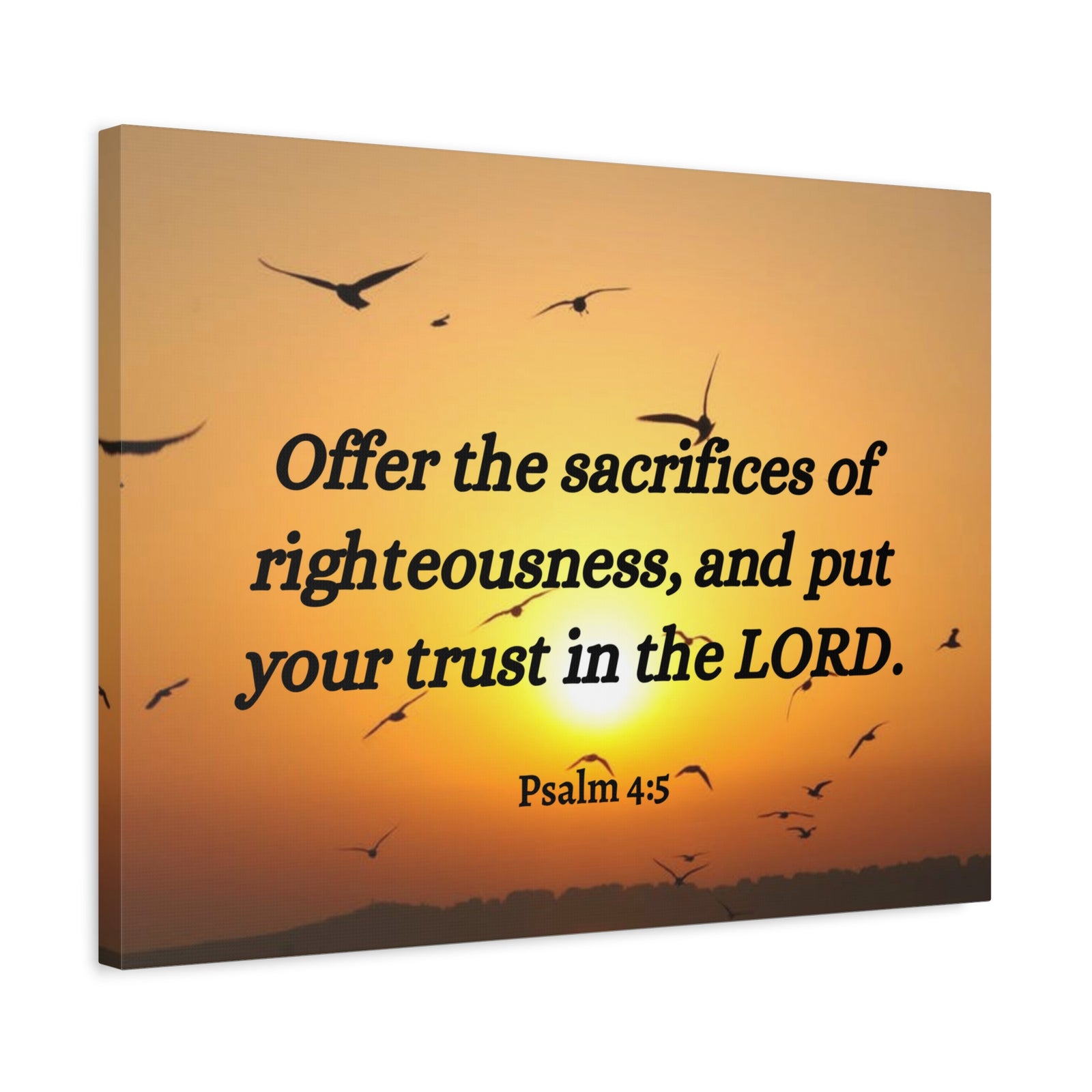 Scripture Walls Sacrifices Of Righteousness Psalm 4:5 Bible Verse Canvas Christian Wall Art Ready to Hang-Express Your Love Gifts
