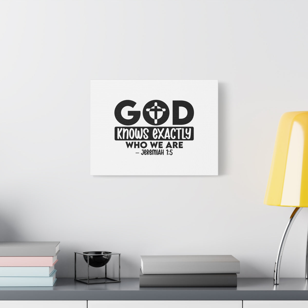 Scripture Walls Jeremiah 1:5 God Knows Exactly Bible Verse Canvas Christian Wall Art Ready to Hang Unframed-Express Your Love Gifts