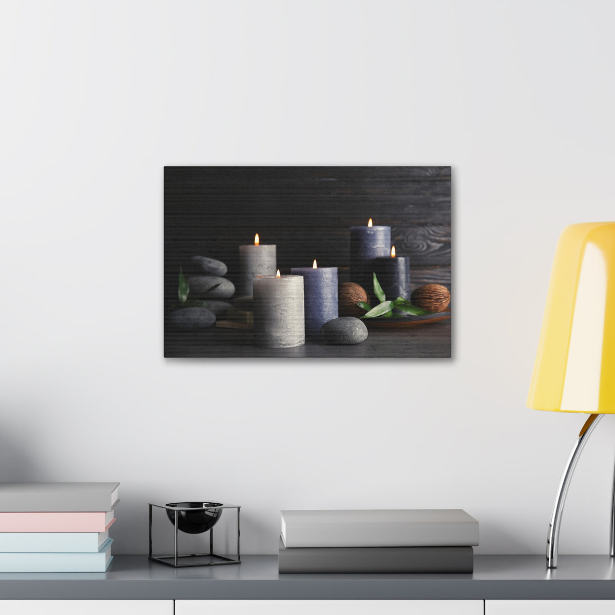 Candles on Table Forest Floral Nature Photography Canvas Wall Art for Home Decor Ready-to-Hang-Express Your Love Gifts