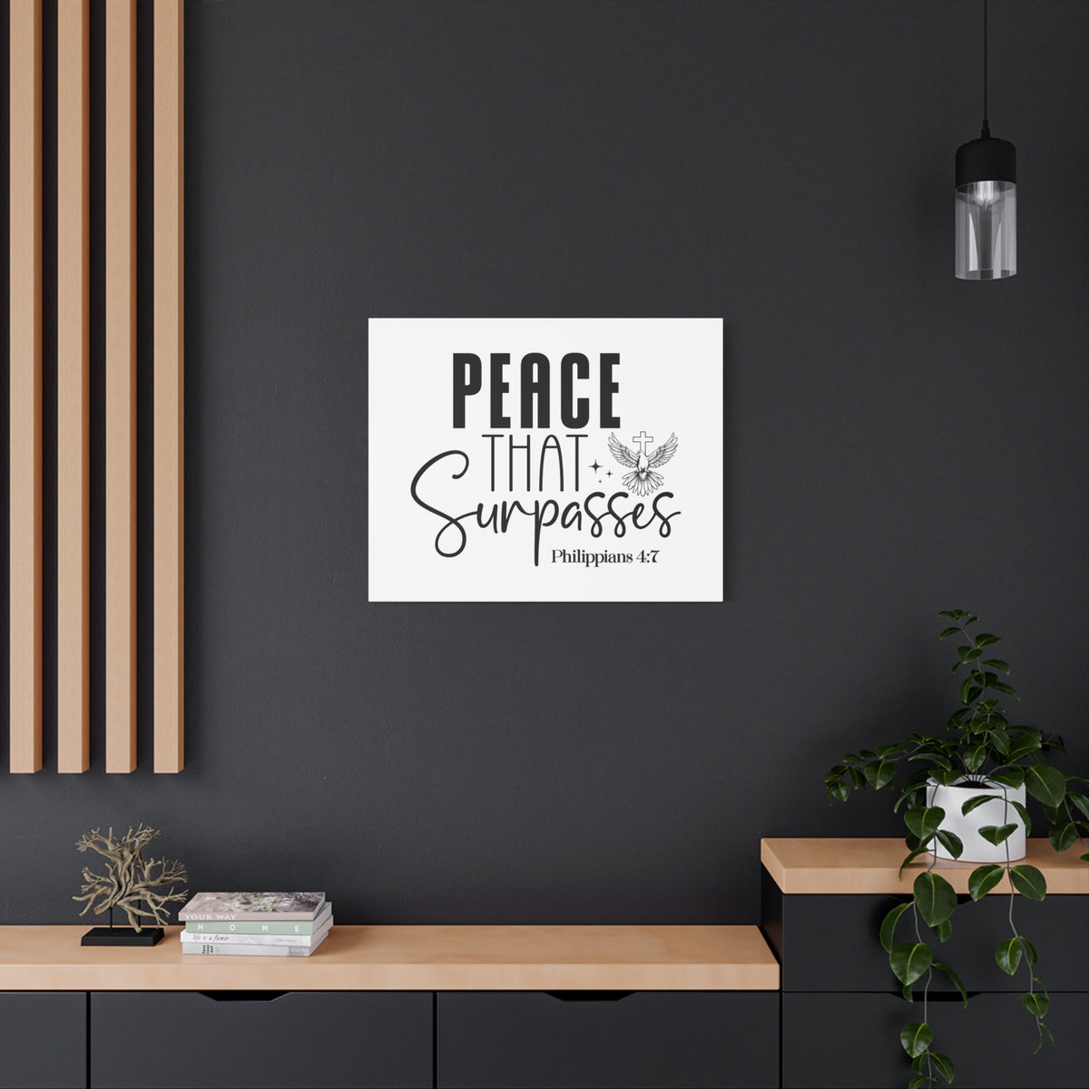 Scripture Walls Philippians 4:7 Peace That Surpasses Rubies Bible Verse Canvas Christian Wall Art Ready to Hang Unframed-Express Your Love Gifts
