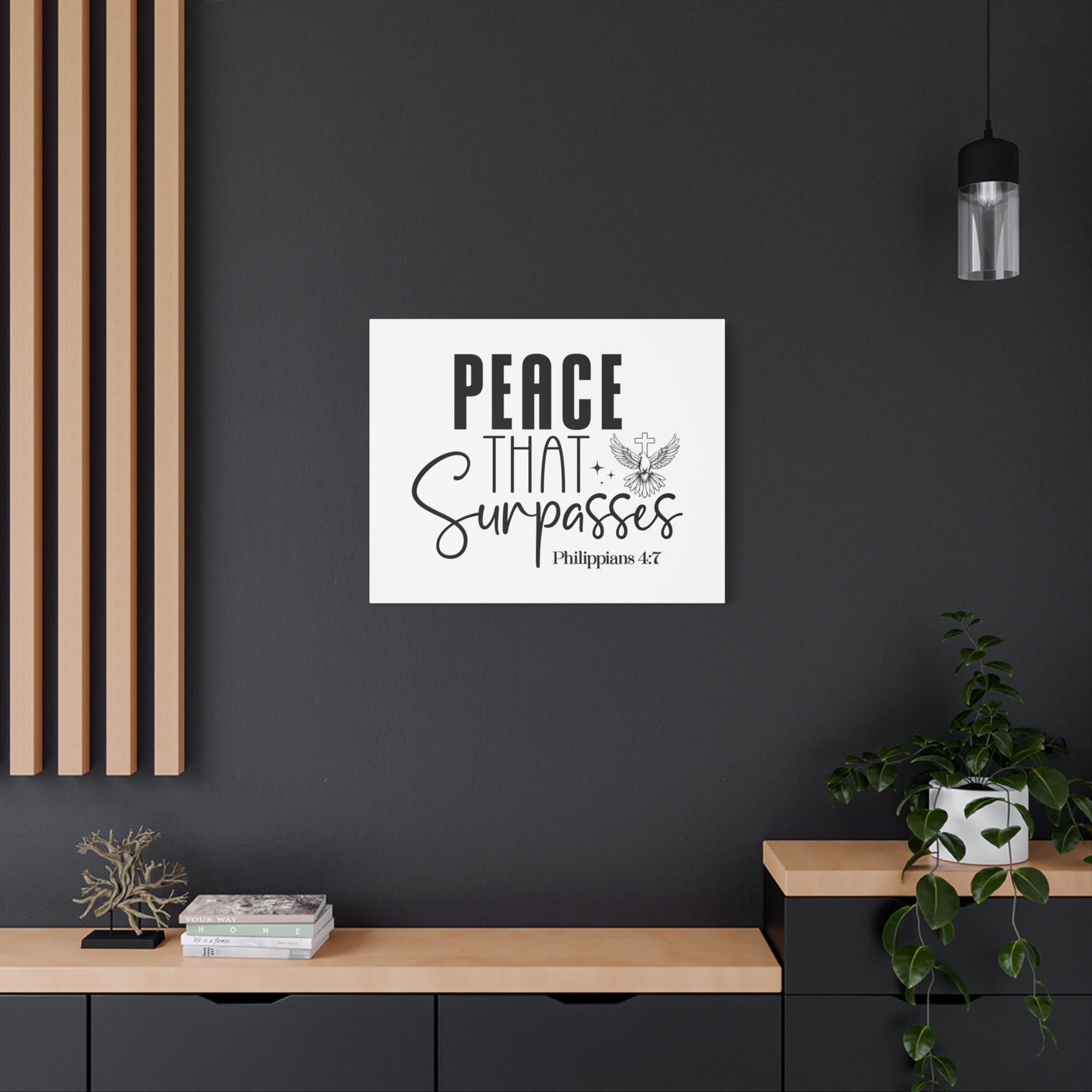 Scripture Walls Philippians 4:7 Peace That Surpasses Rubies Bible Verse Canvas Christian Wall Art Ready to Hang Unframed-Express Your Love Gifts