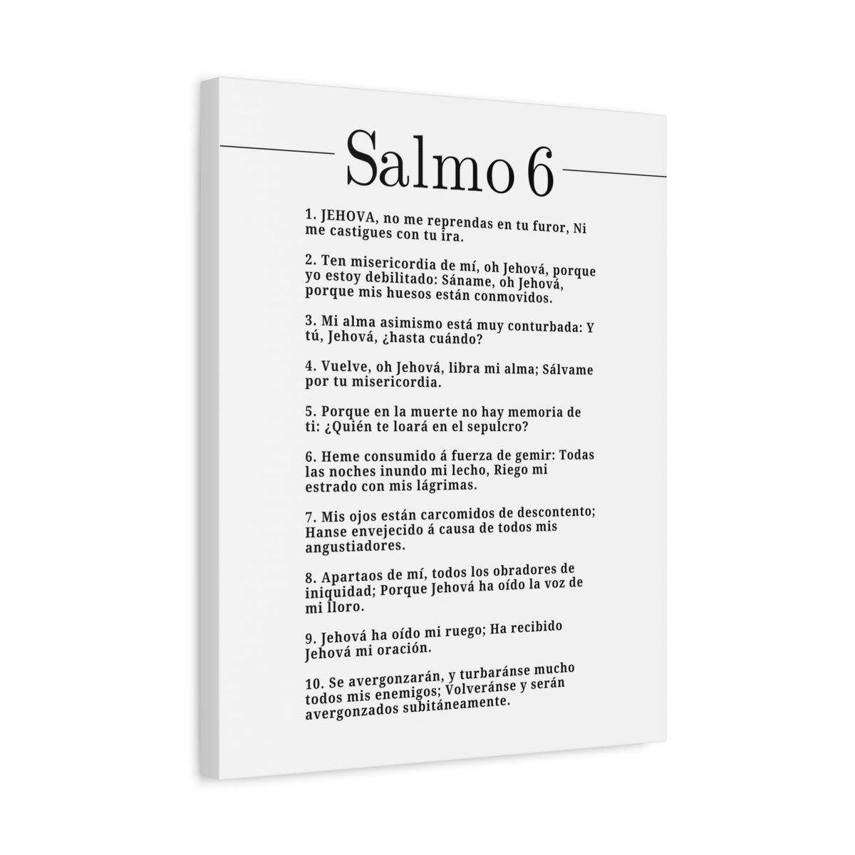 Salmo 6 Impresión De Arte Cristiano en la Pared Lista Para Colgar-Express Your Love Gifts