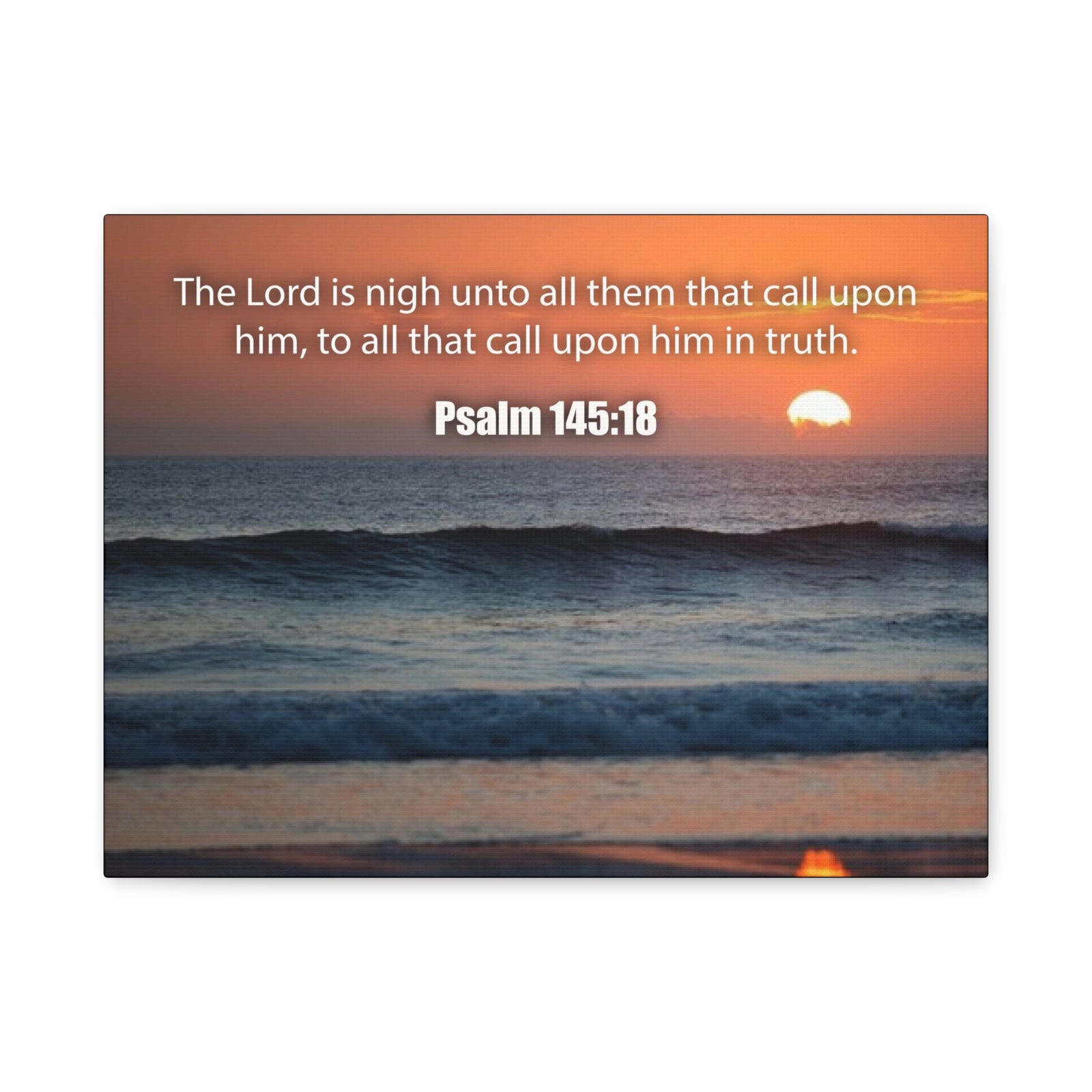 Bible Verse Canvas The Lord is Nigh Psalm 145:18 Christian Home Decor Scripture Art-Express Your Love Gifts