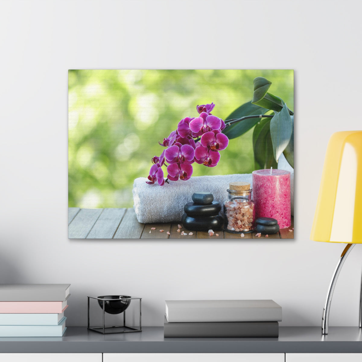 Spa Composition on Wooden Forest Floral Nature Photography Canvas Wall Art for Home Decor Ready-to-Hang-Express Your Love Gifts