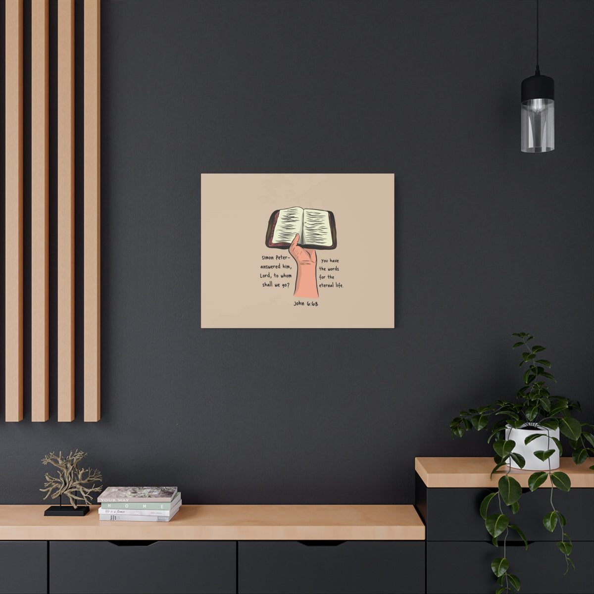 Scripture Walls Lord To Whom Shall We Go John 6:68 Bible Verse Canvas Christian Wall Art Ready To Hang