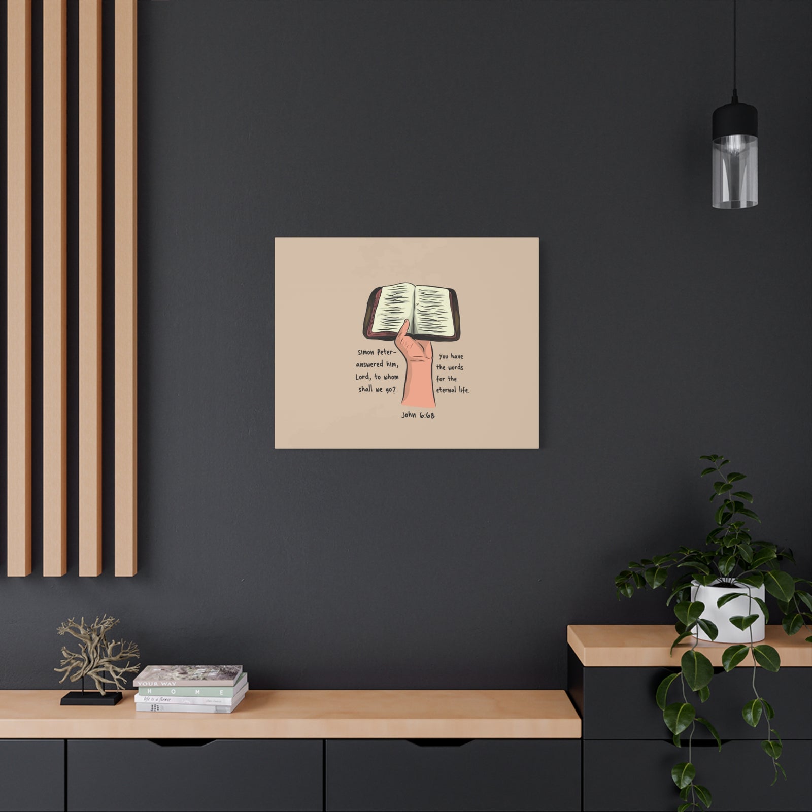 Scripture Walls Lord To Whom Shall We Go John 6:68 Bible Verse Canvas Christian Wall Art Ready To Hang