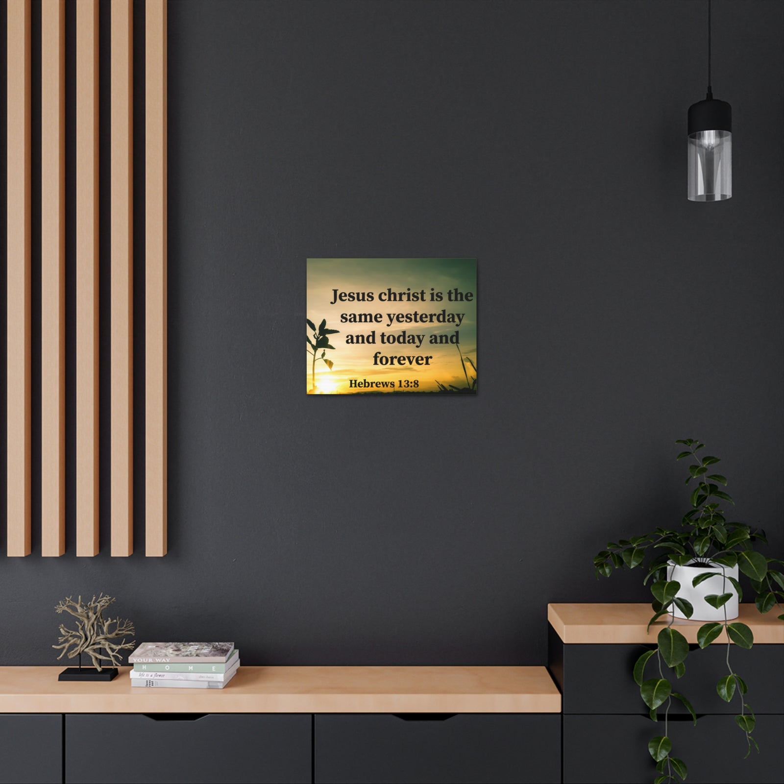 Scripture Walls Today And Forever Hebrews 13:8 Bible Verse Canvas Christian Wall Art Ready to Hang-Express Your Love Gifts