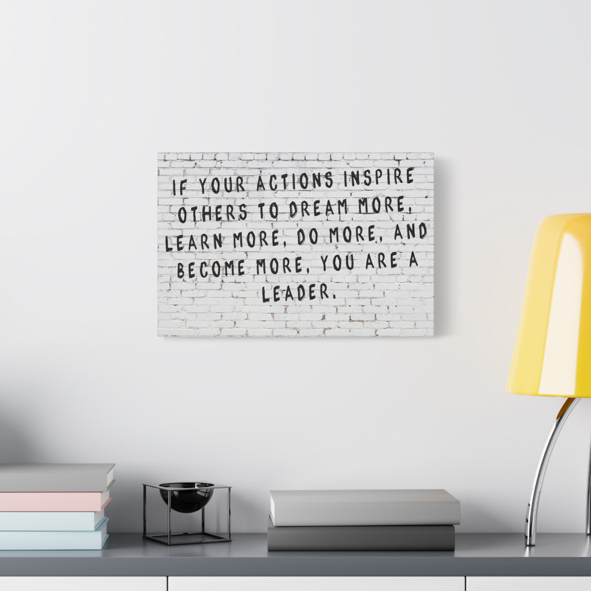Inspirational Wall Art Actions Inspire Others Motivation Wall Decor for Home Office Gym Inspiring Success Quote Print Ready to Hang-Express Your Love Gifts