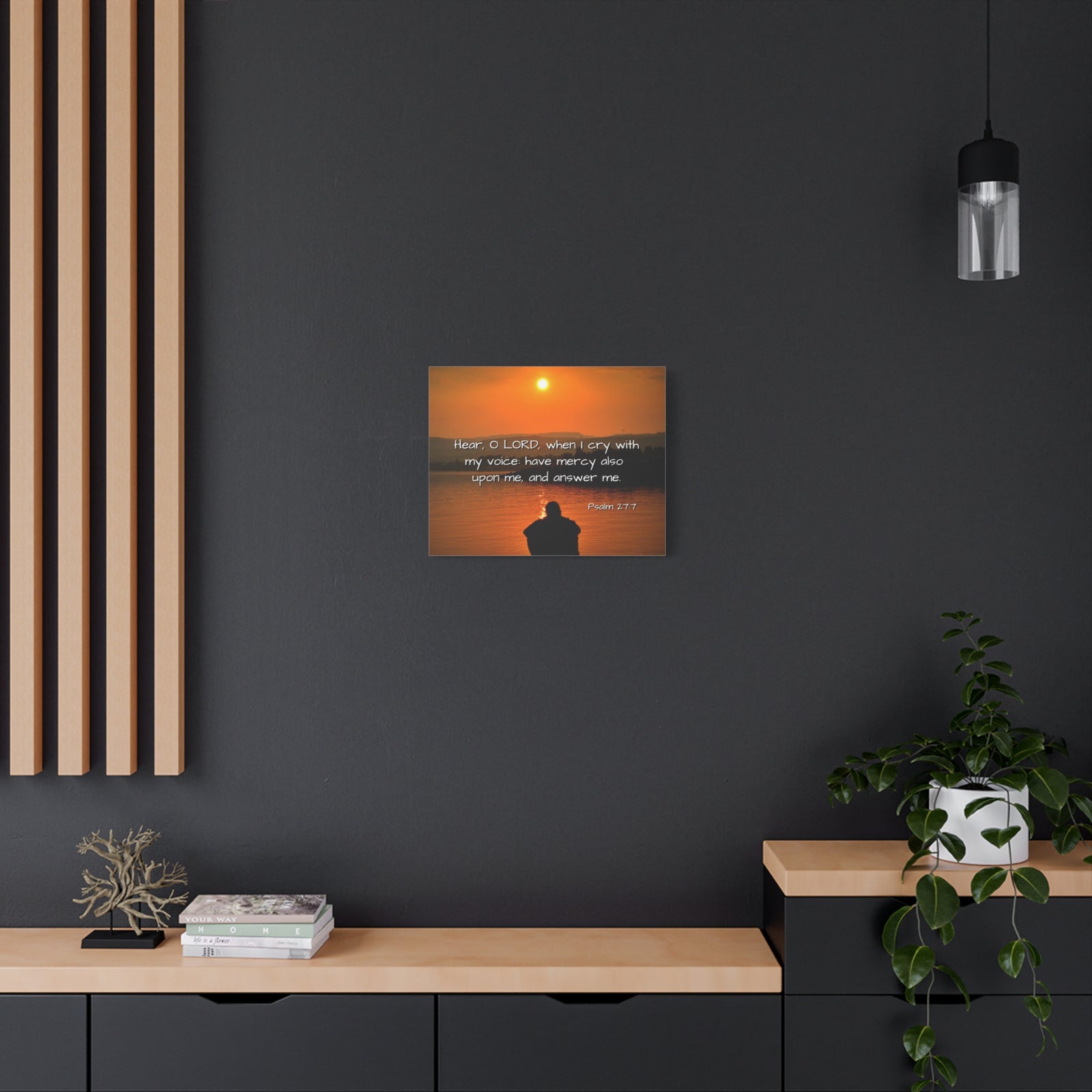 Scripture Walls Have Mercy Psalm 27:7 Bible Verse Canvas Christian Wall Art Ready to Hang-Express Your Love Gifts