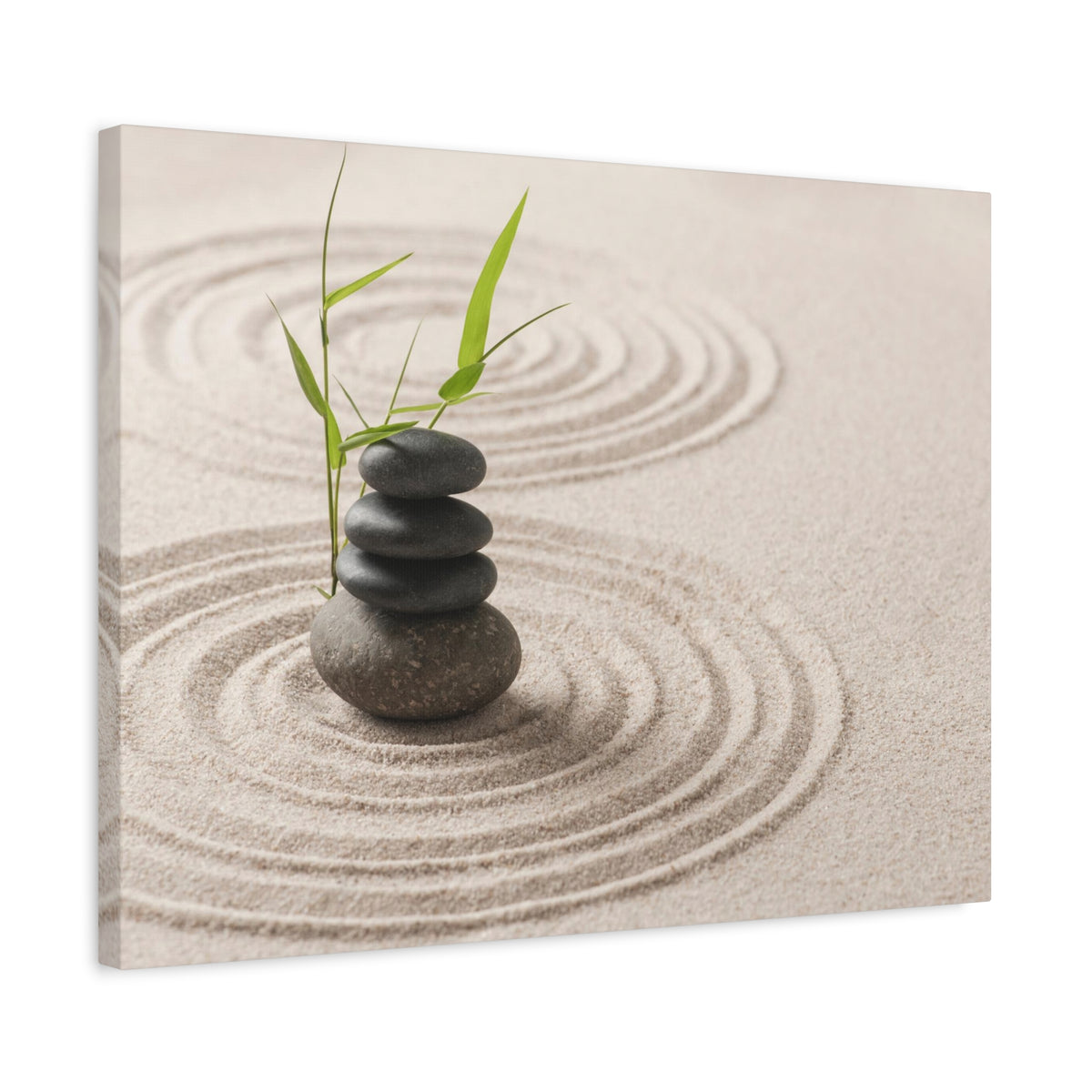 Zen Stones Sand Forest Floral Nature Photography Canvas Wall Art for Home Decor Ready-to-Hang-Express Your Love Gifts