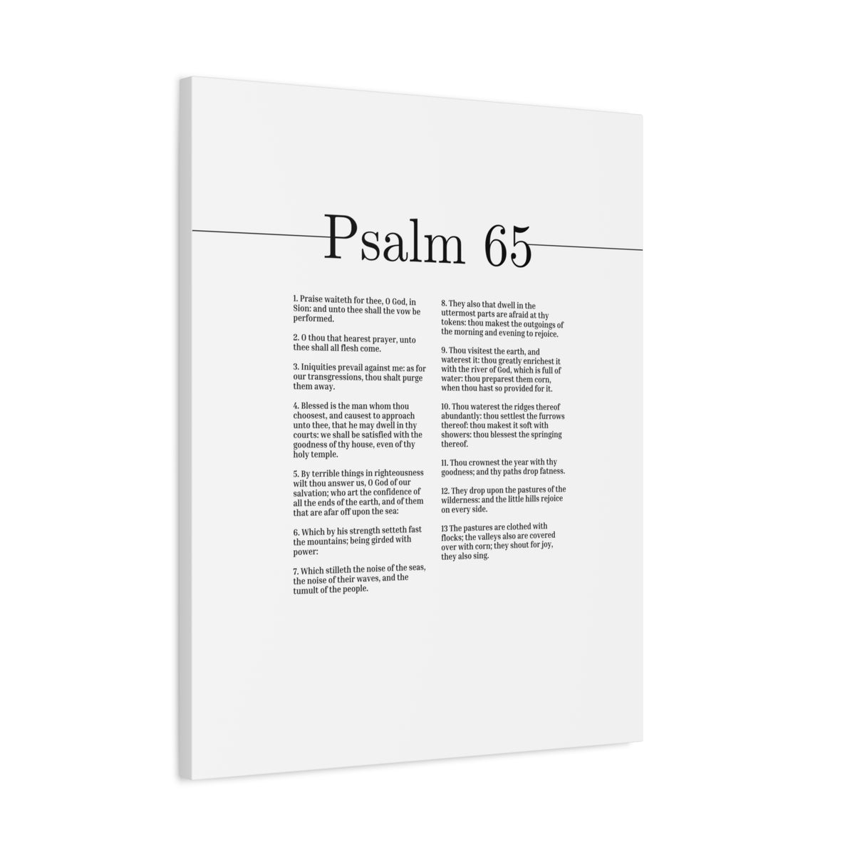 Scripture Canvas O Thou That Hearest Prayer Psalm 65 Christian Wall Art Bible Verse Print Ready to Hang-Express Your Love Gifts