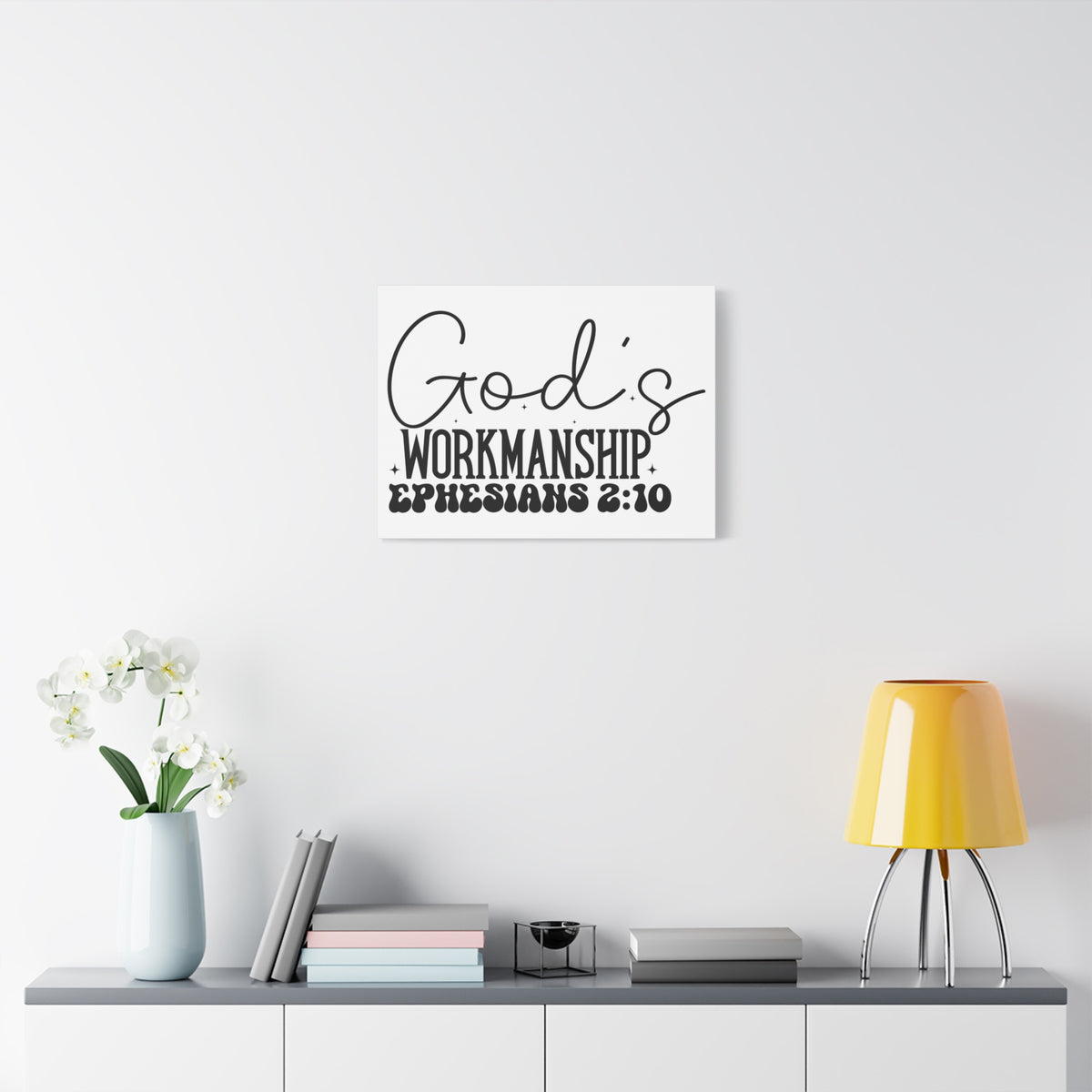 Scripture Walls Ephesians 2:10 I am God's Workmanship Bible Verse Canvas Christian Wall Art Ready to Hang Unframed-Express Your Love Gifts