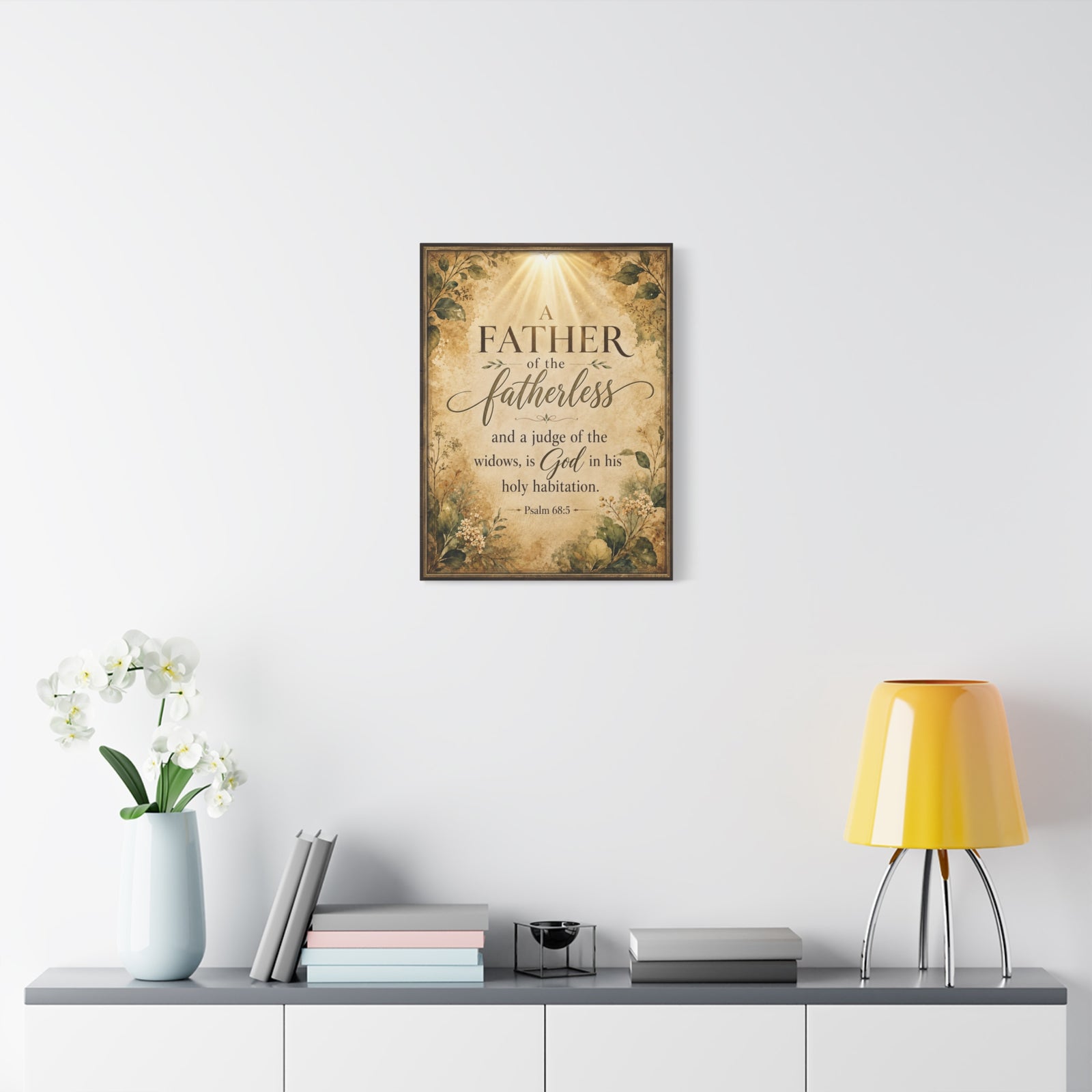 Scripture Walls Psalm 68:5 Dark Widows Advocate Christian Wall Art Print Ready to Hang Unframed-Express Your Love Gifts