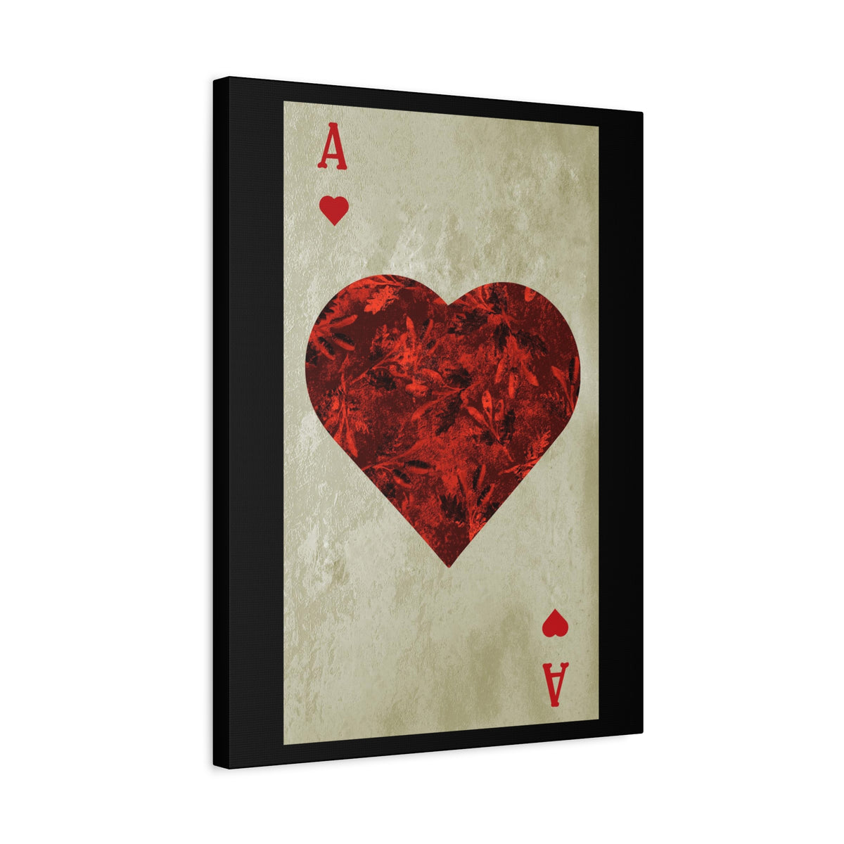 Ace Of Hearts Playing Card Canvas Wall Art for Home Decor Ready-to-Hang-Express Your Love Gifts