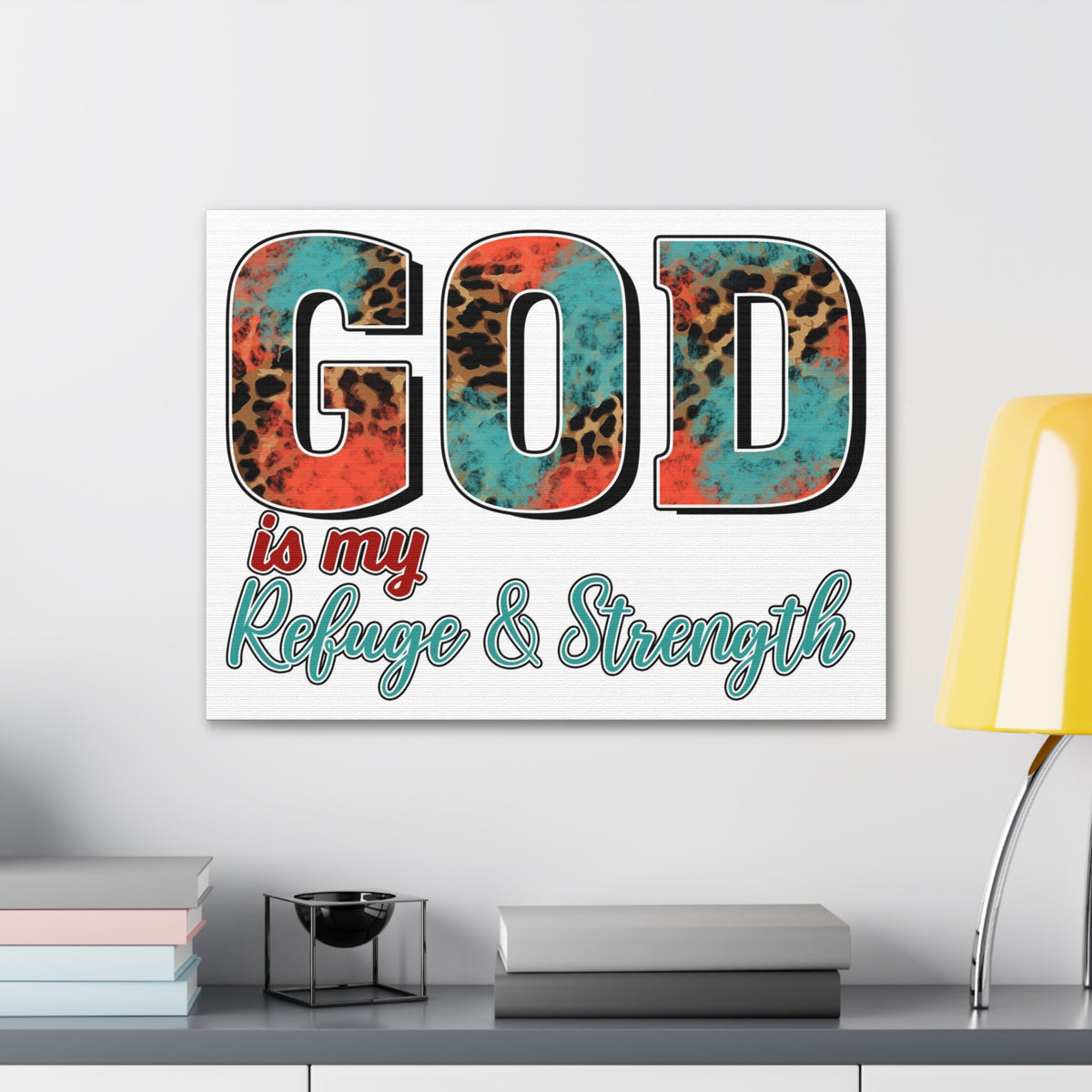 Scripture Walls My Refuge My Strength Bible Verse Canvas Christian Wall Art Ready to Hang Unframed-Express Your Love Gifts