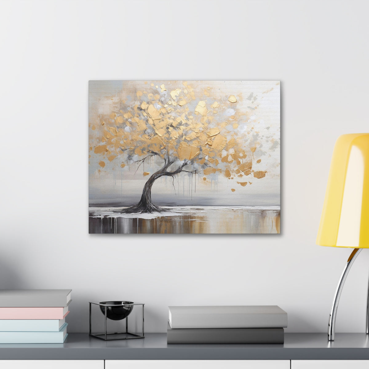 Abstract Oil Painting Forest Tree Contemporary Art Canvas Wall Art for Home Decor Ready-to-Hang-Express Your Love Gifts