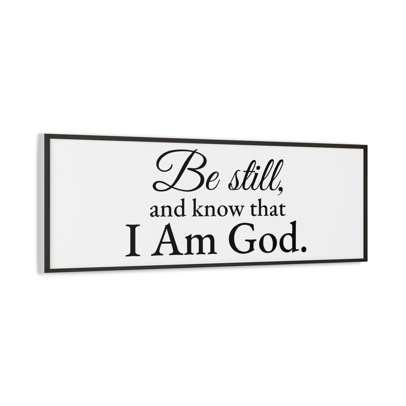 Scripture Walls Be Still Psalm 46:10 White Bible Verse Canvas Christian Wall Art Ready to Hang Unframed-Express Your Love Gifts
