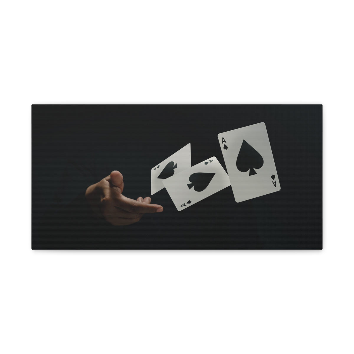 Magician Throwing Ace of Spades Playing Card Canvas Wall Art for Home Decor Ready-to-Hang-Express Your Love Gifts