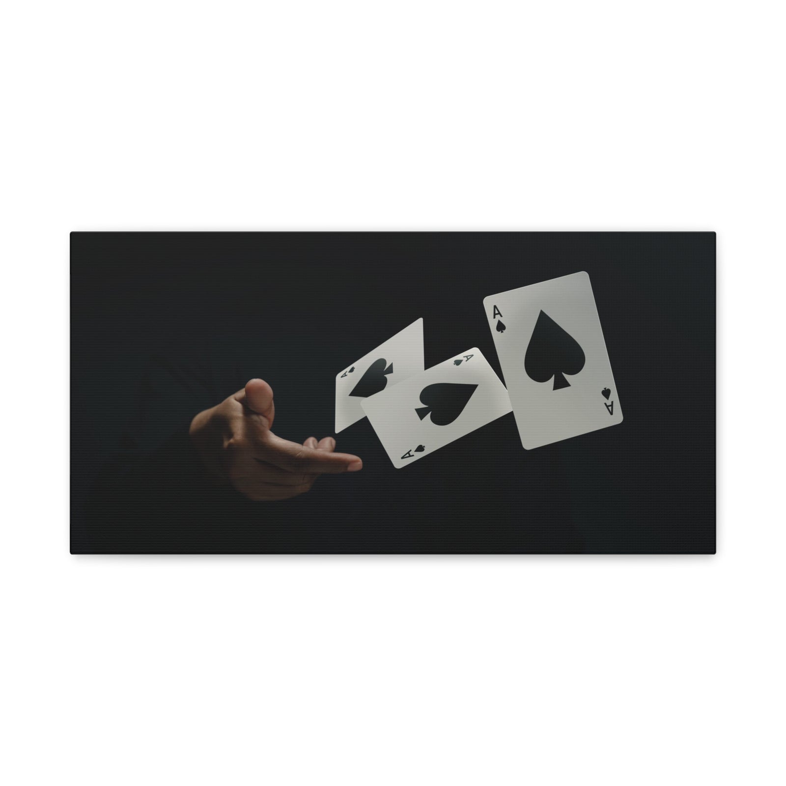 Magician Throwing Ace of Spades Playing Card Canvas Wall Art for Home Decor Ready-to-Hang-Express Your Love Gifts
