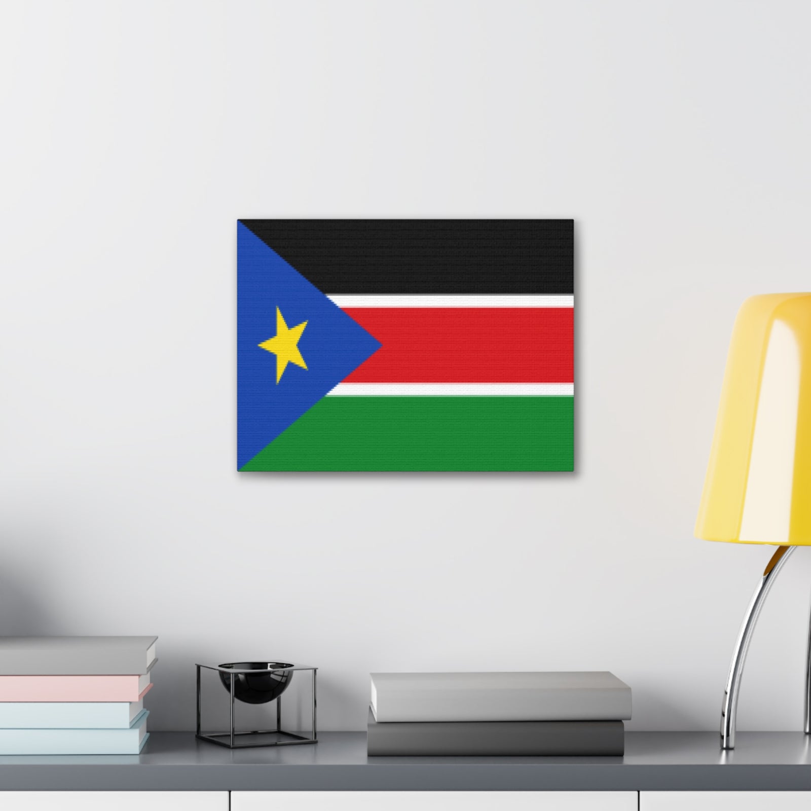 South Sudan Country Flag Canvas Vibrant Wall Art Unframed Home Decor-Express Your Love Gifts