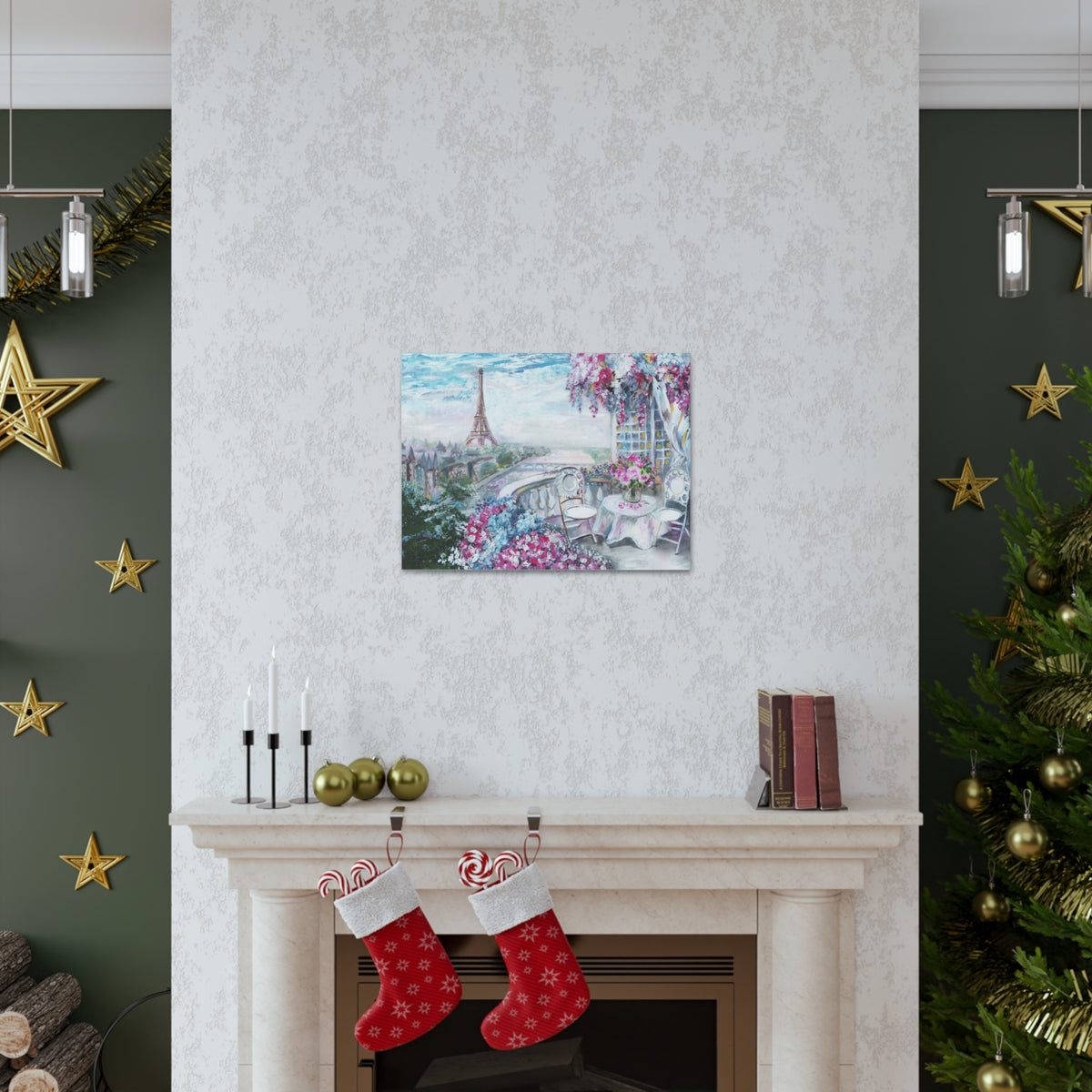 Paris Pink Eiffel Tower France Canvas Artwork High-Quality Breathtaking French City for Home Decor Ready to Hang-Express Your Love Gifts